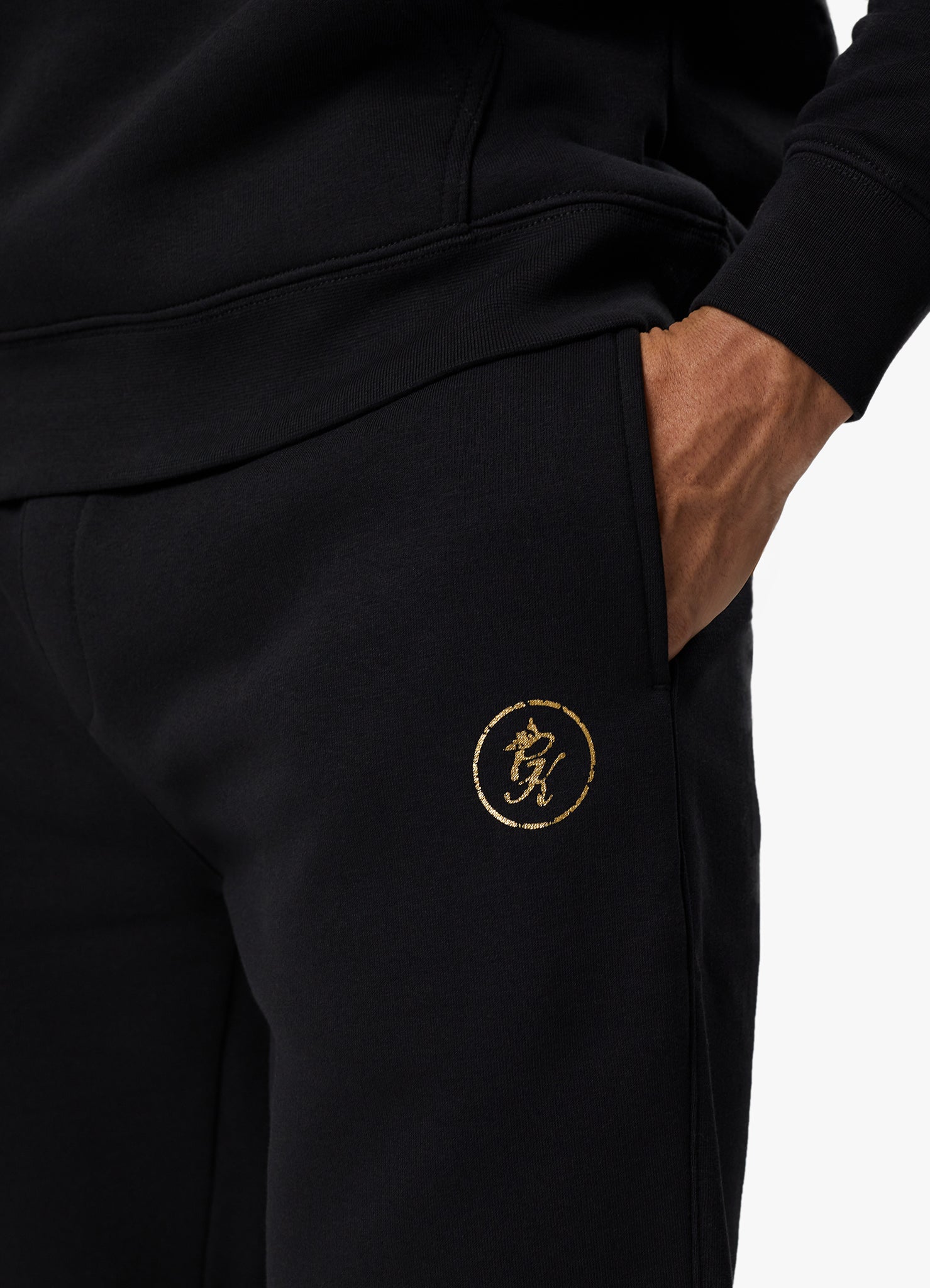 Gym King Fight Division Fleece Jogger - Black/Gold Xs