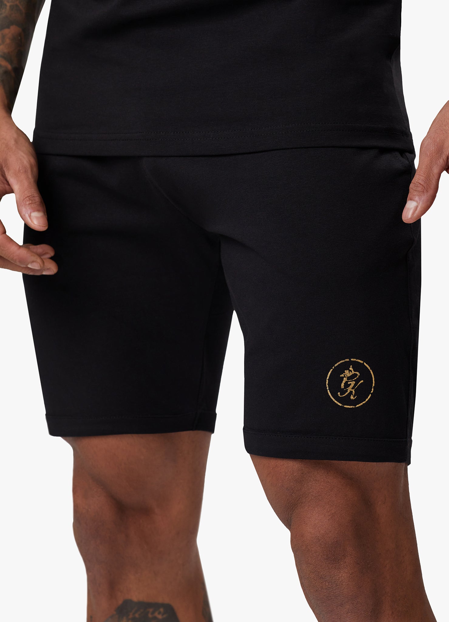 Gym King Fight Division Short - Black/Gold Xxl