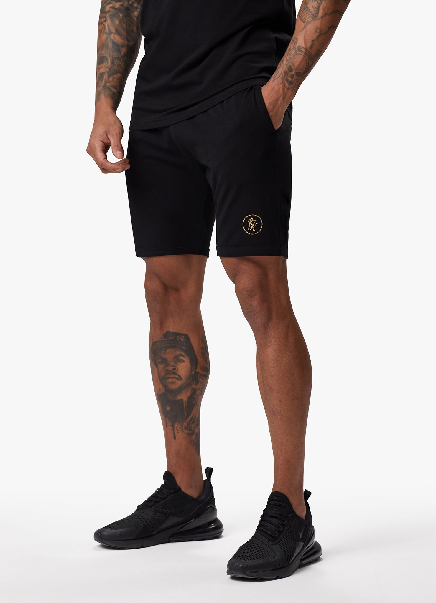 Gym King Fight Division Short - Black/Gold Xxl