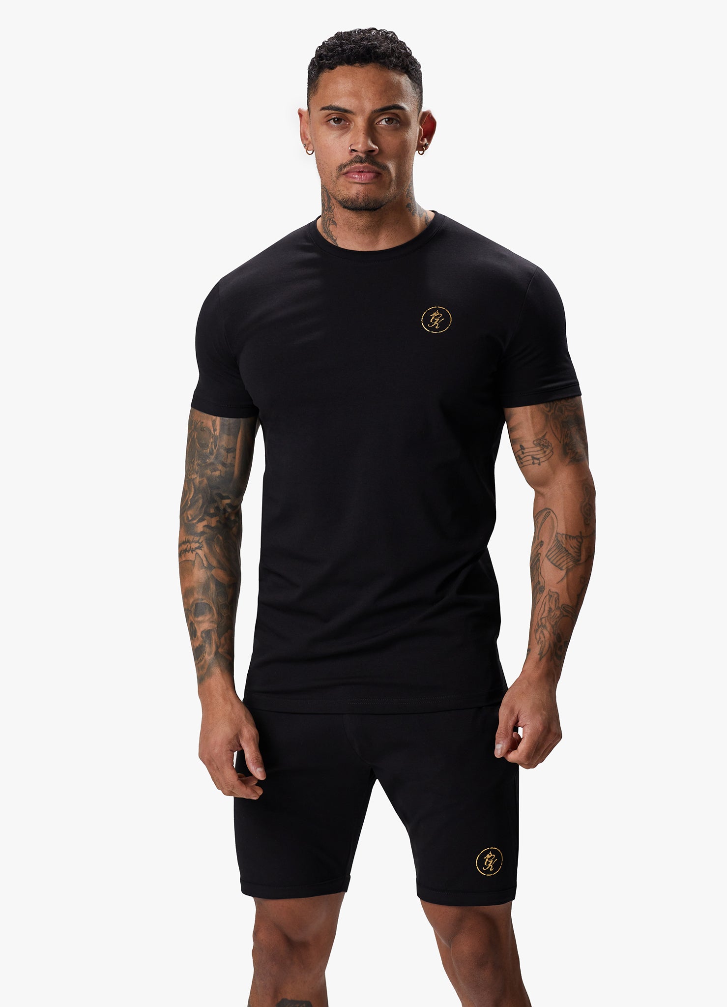 Gym King Fight Division Tee - Black/Gold Xs