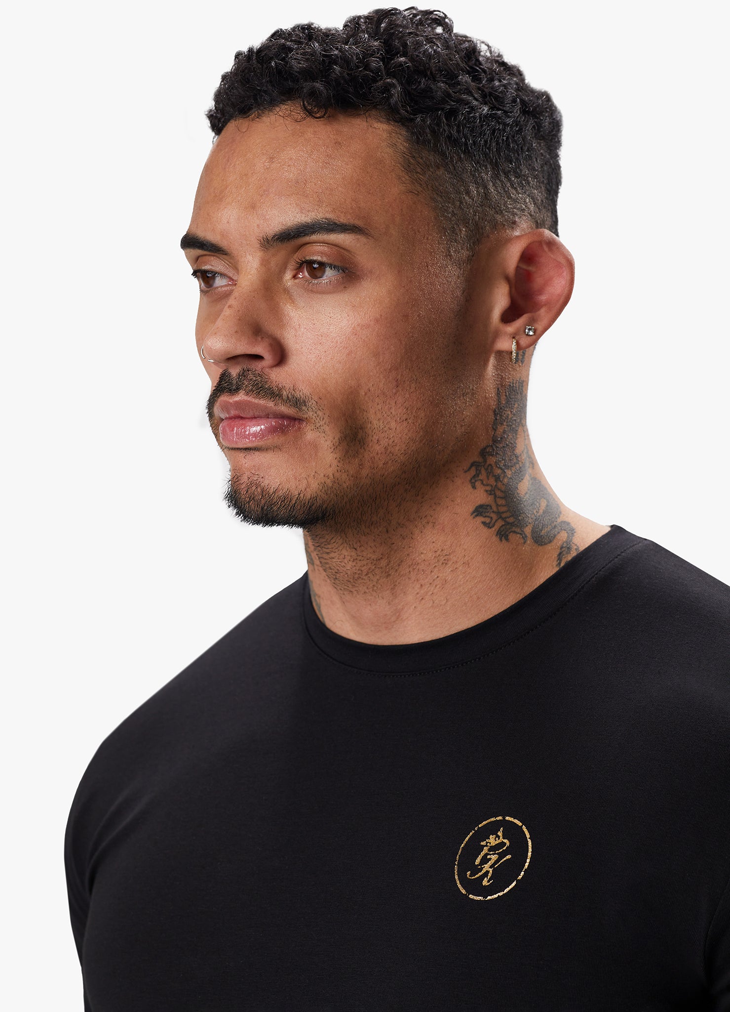 Gym King Fight Division Tee - Black/Gold Xs