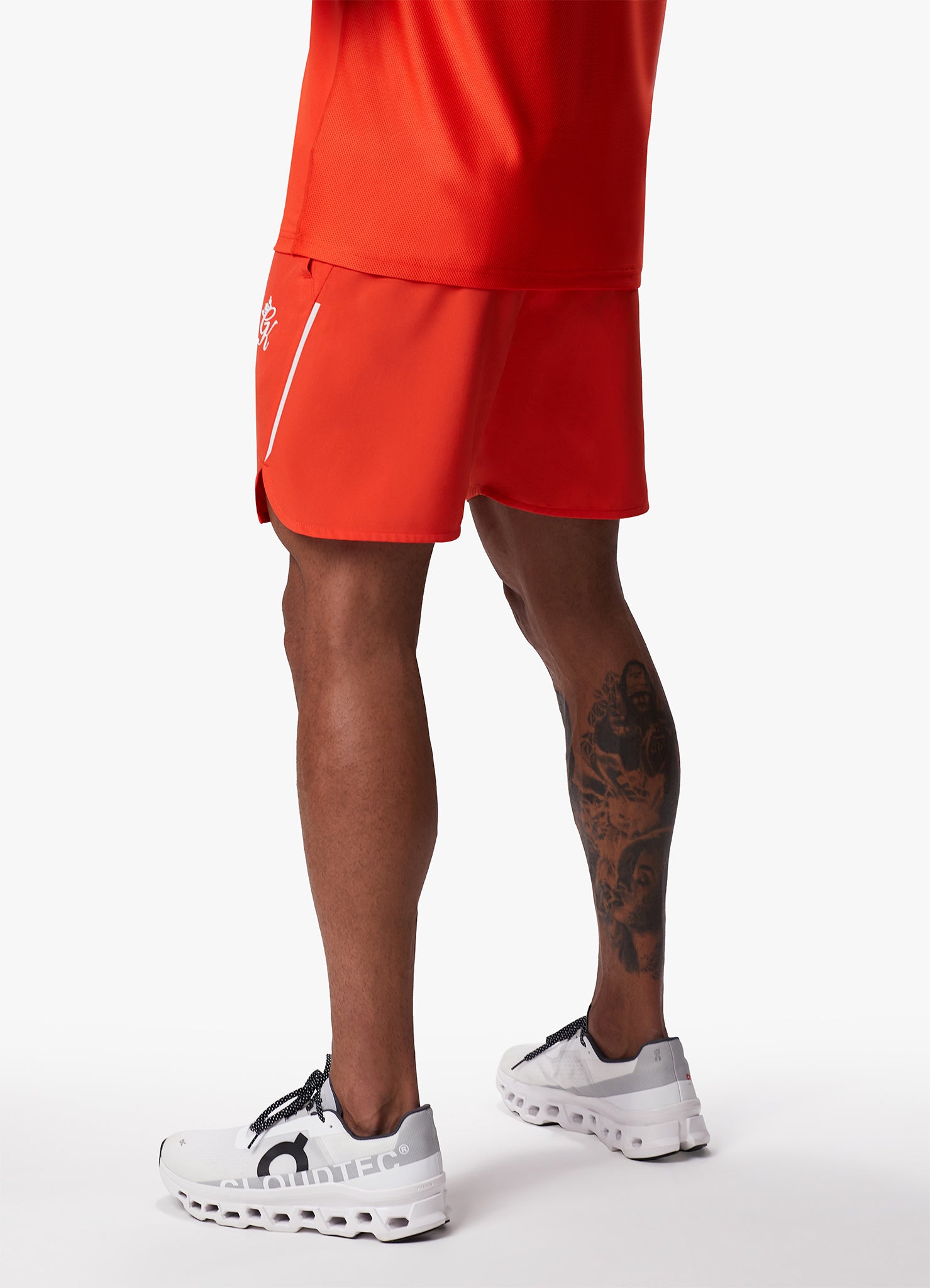 Gym King Flex 6" Short - Chilli Red/White Xs