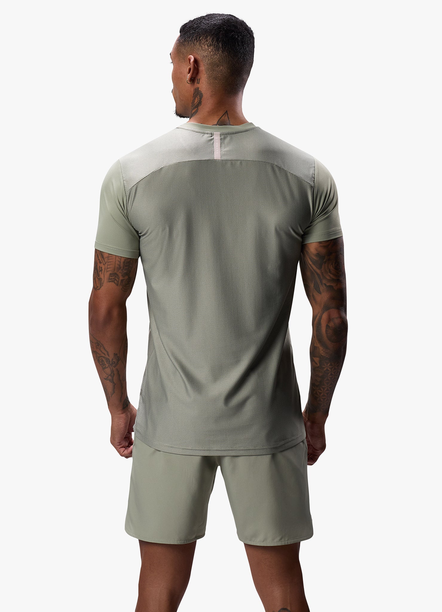 Gym King Flex Tee - Soft Khaki Xs