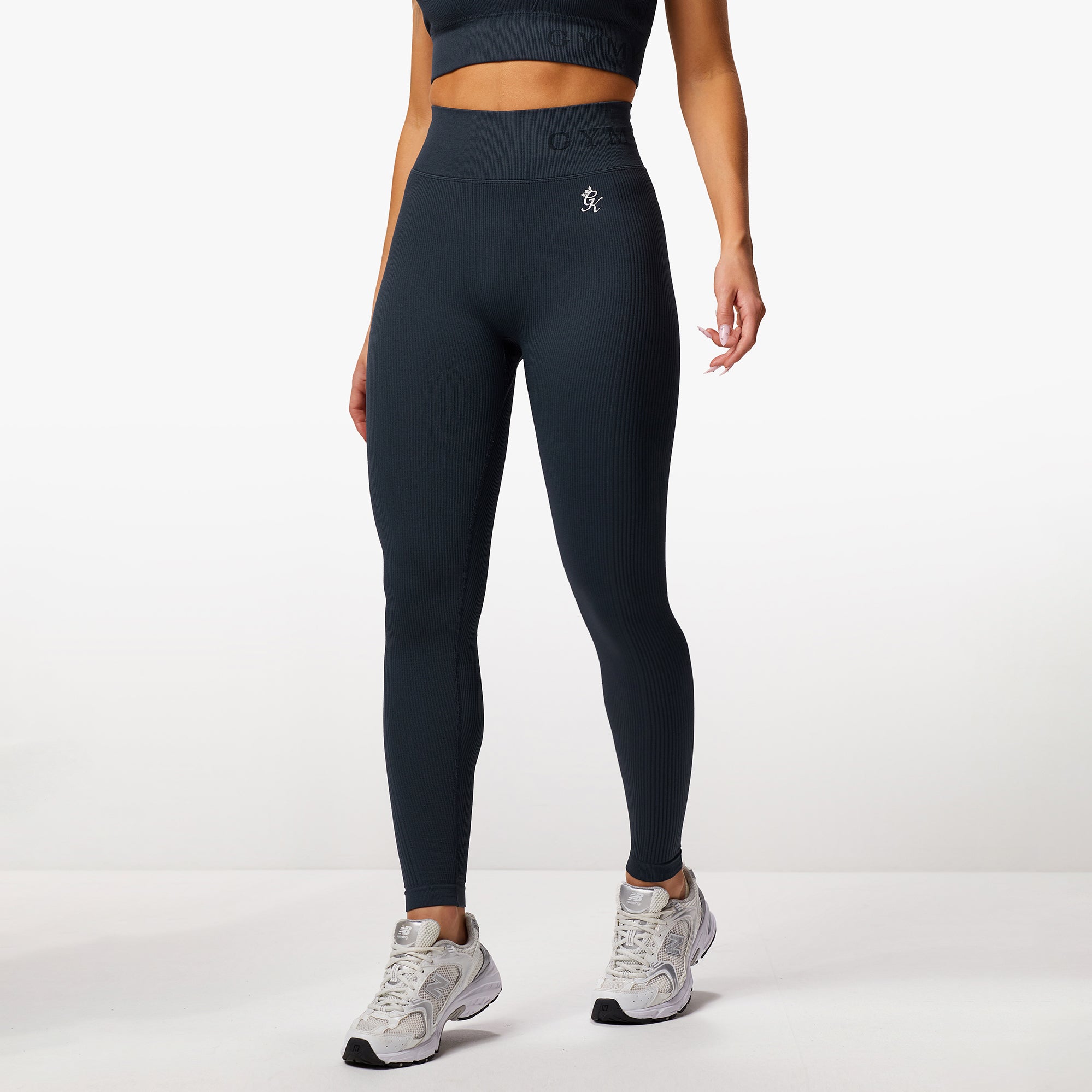 Gym King Formation Rib Legging - Deep Slate Blue 6-8