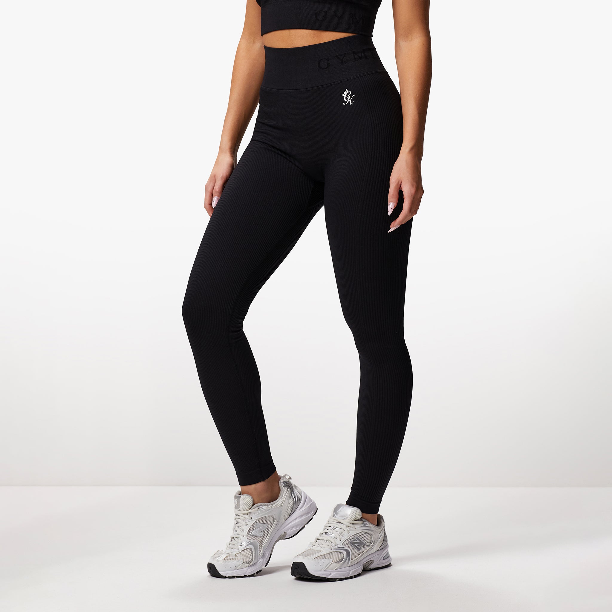 Gym King Formation Seamless Rib Legging - Black 6-8