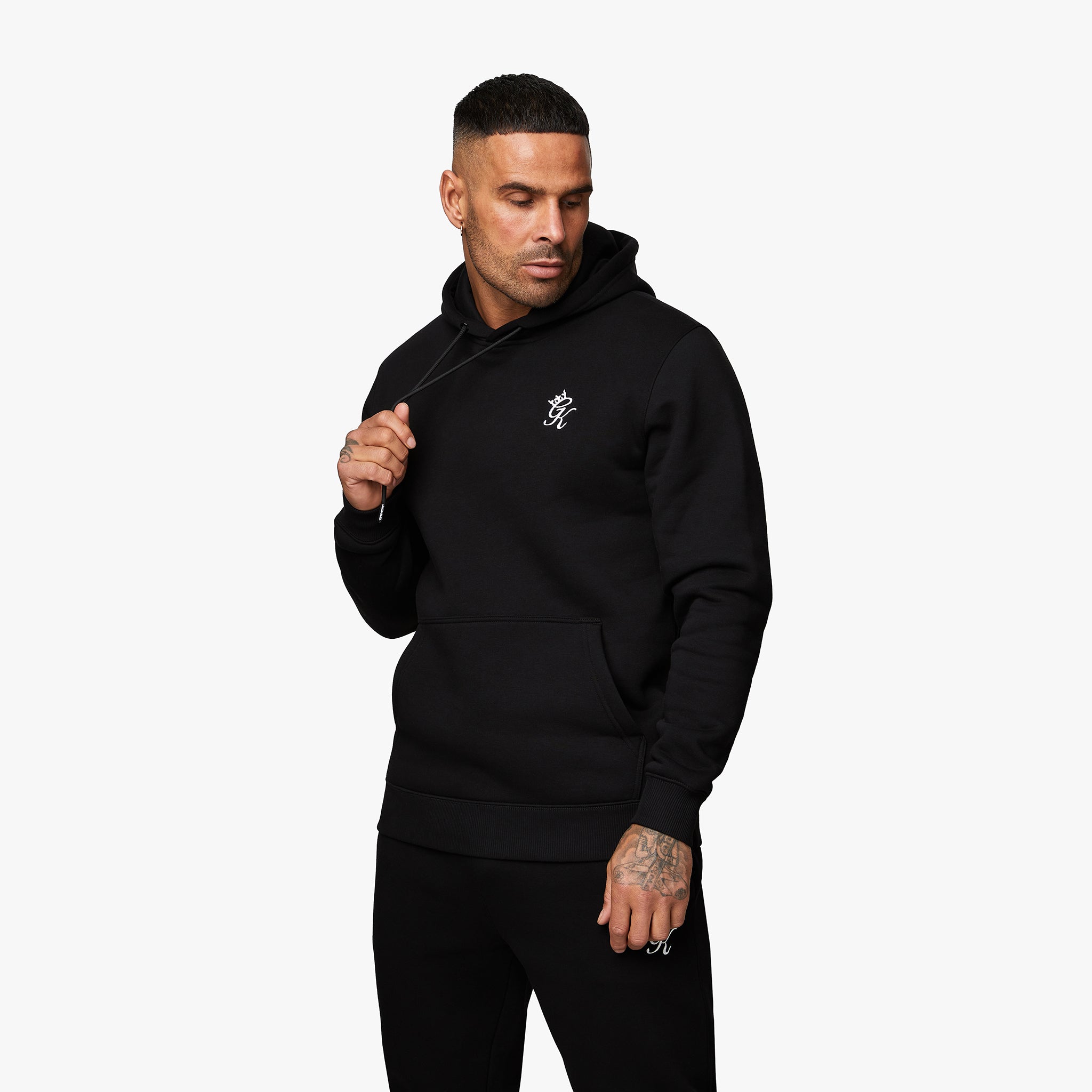 Gym King Fundamental Fleece Hood - Black Xs