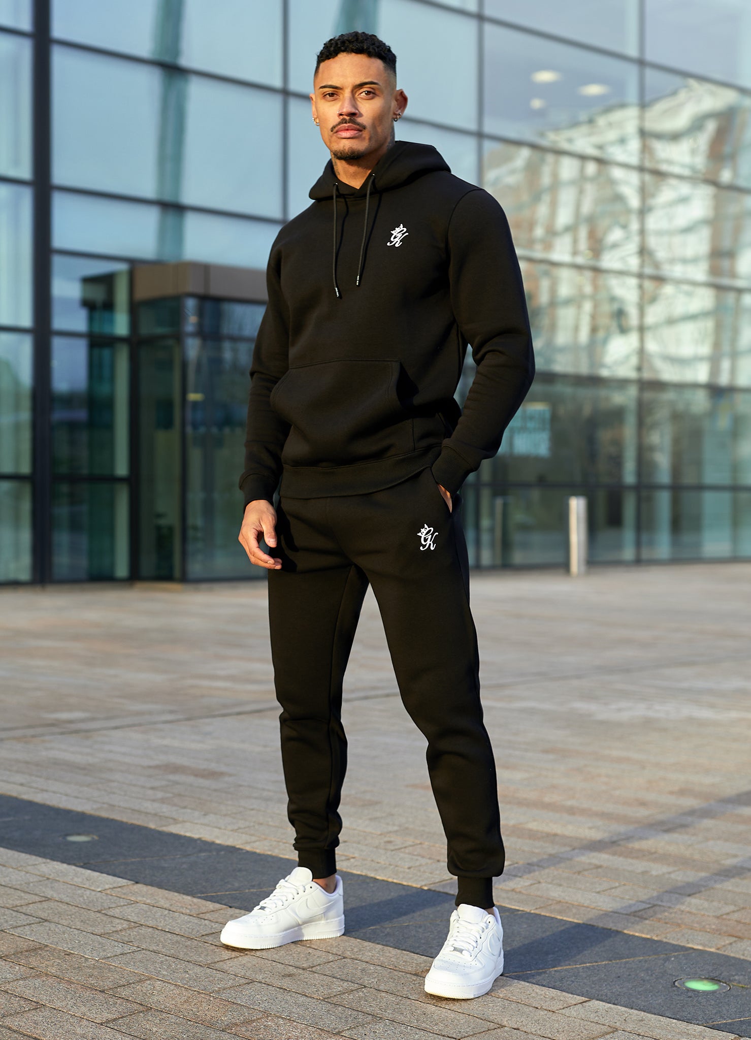 Gym King Fundamental Fleece Hood - Black Xs