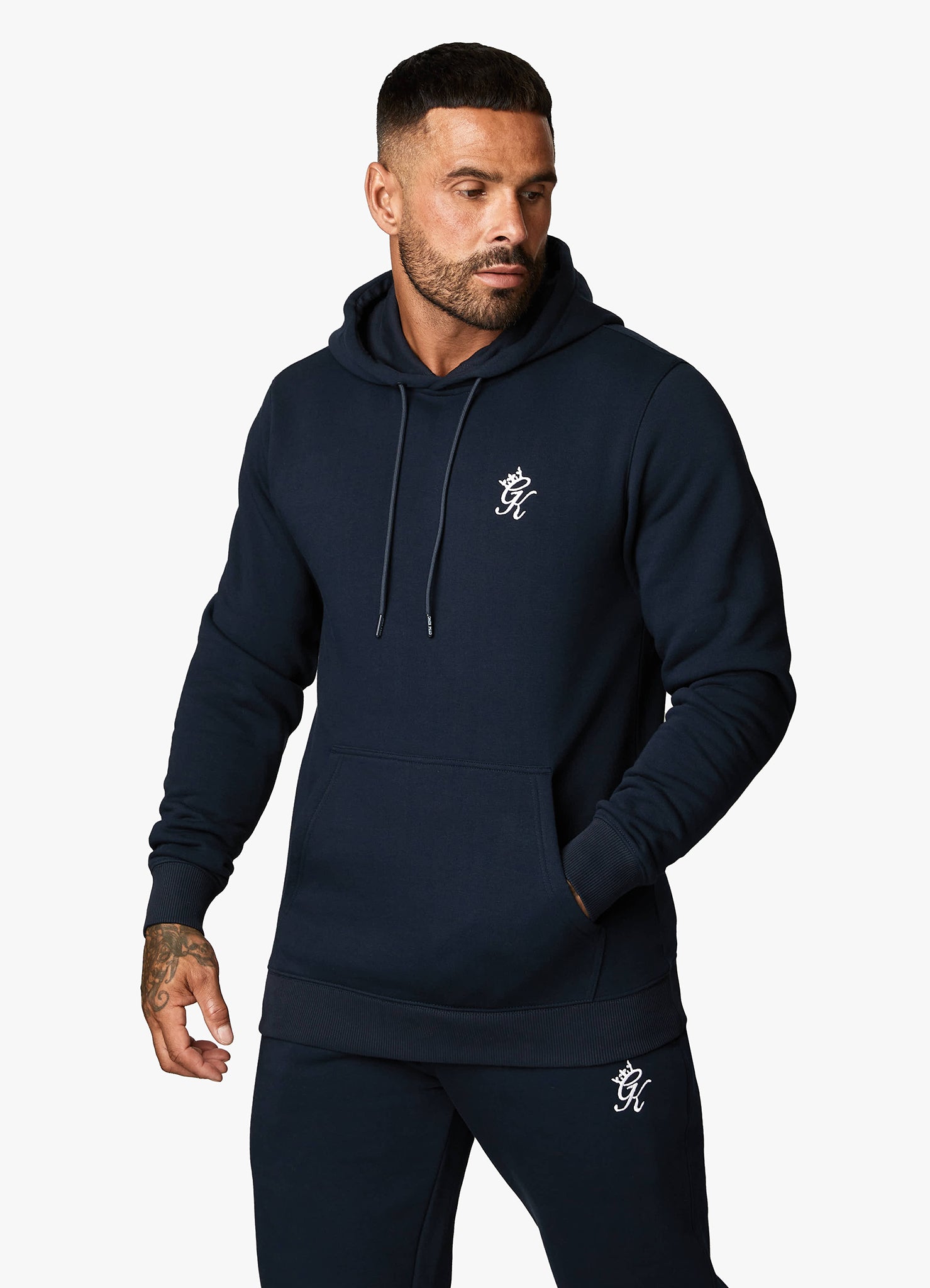 Gym King Fundamental Fleece Hood - Navy Xs