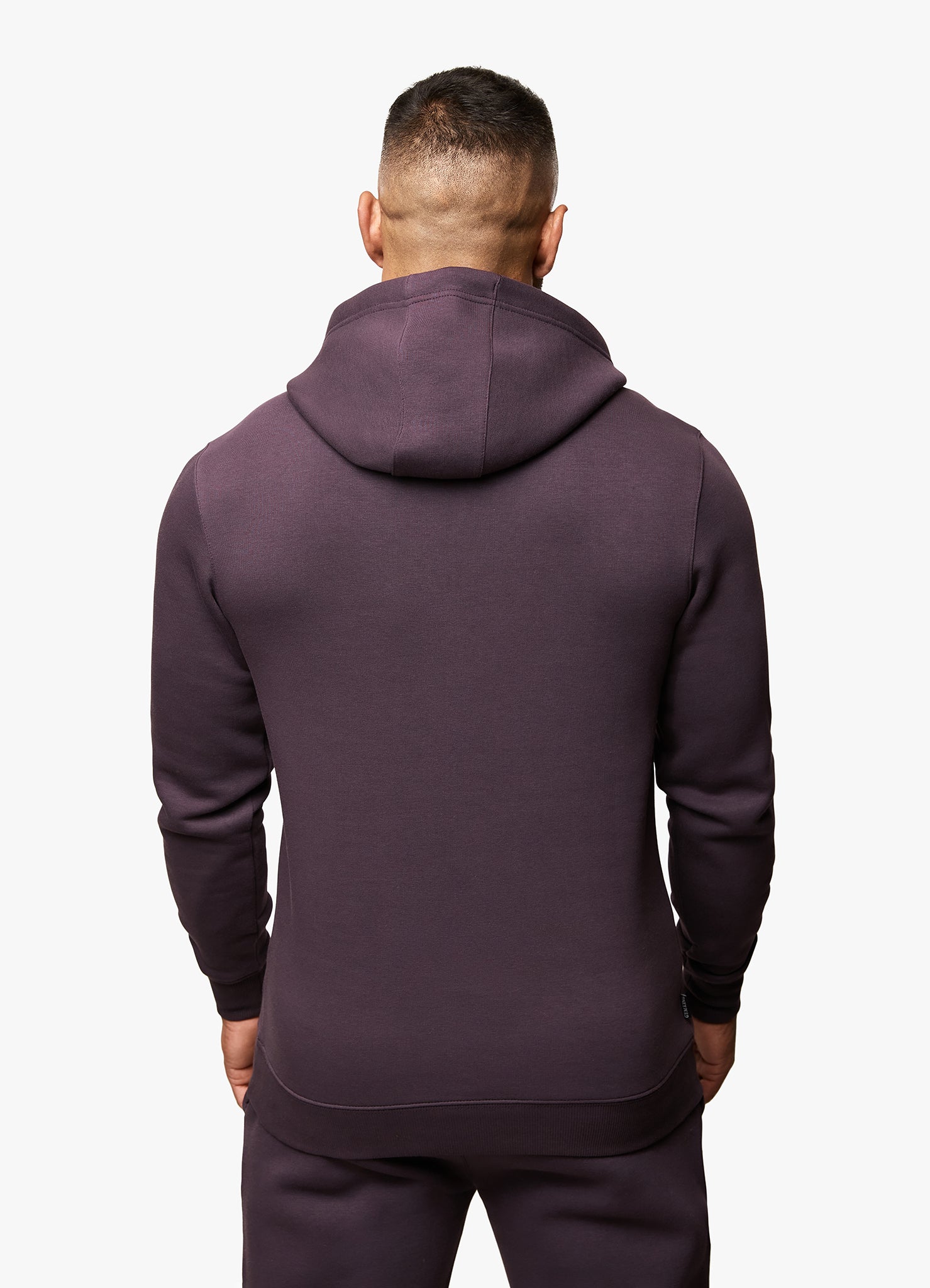 Gym King Fundamental Fleece Hood - Plum Xs