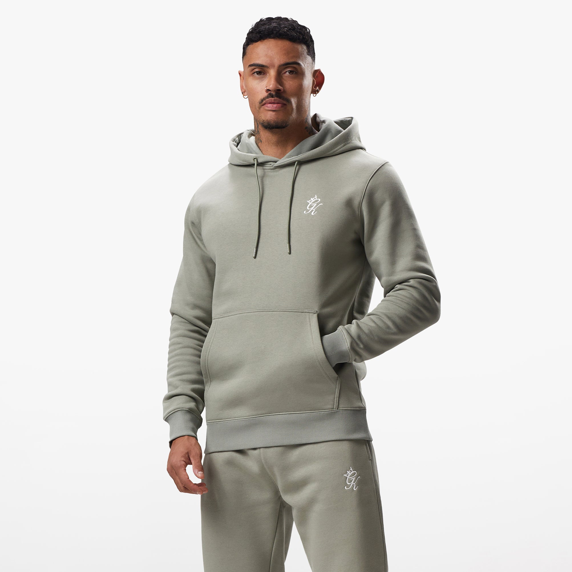 Gym King Fundamental Fleece Hood - Soft Khaki Xs