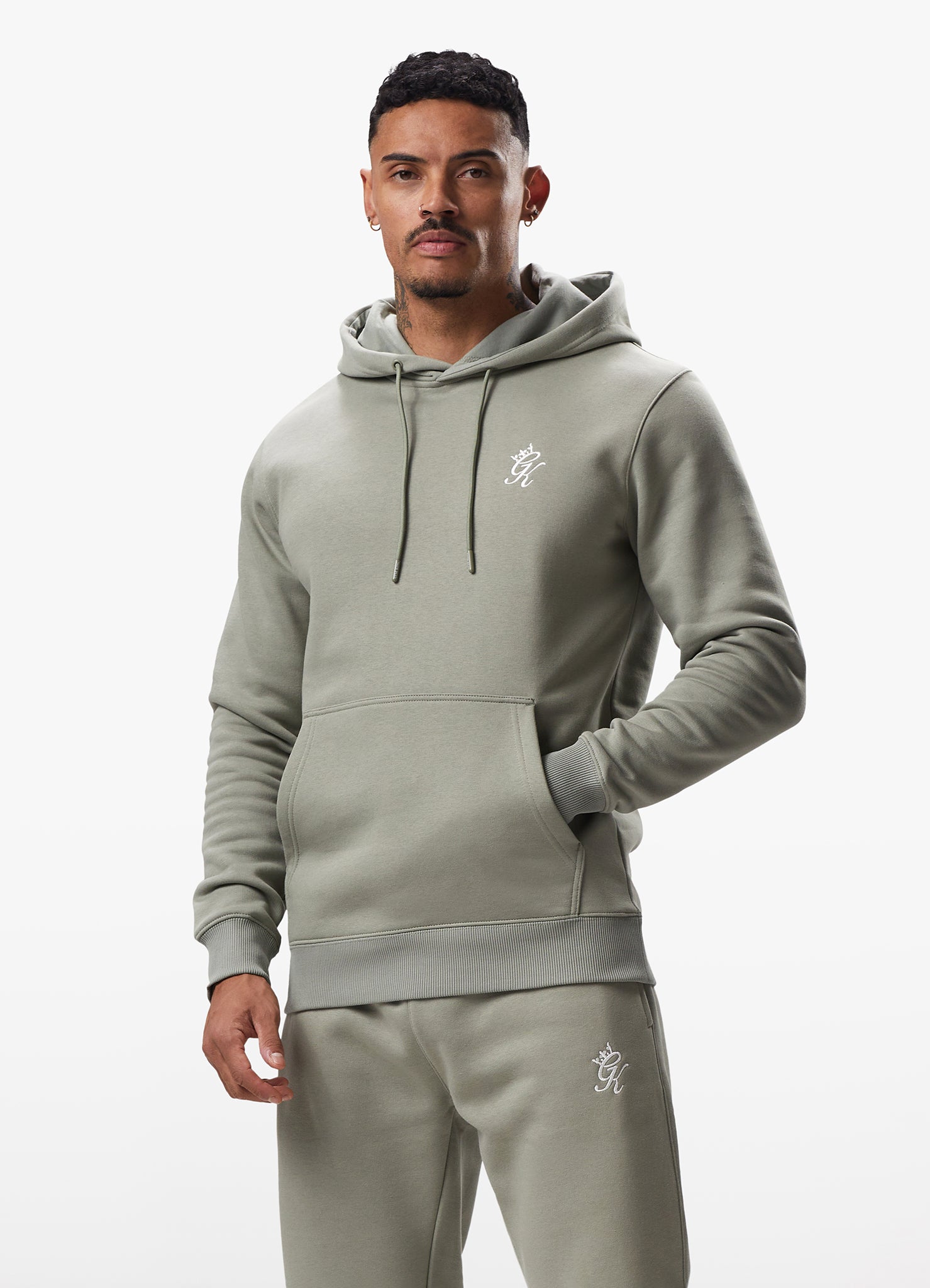 Gym King Fundamental Fleece Hood - Soft Khaki Xs