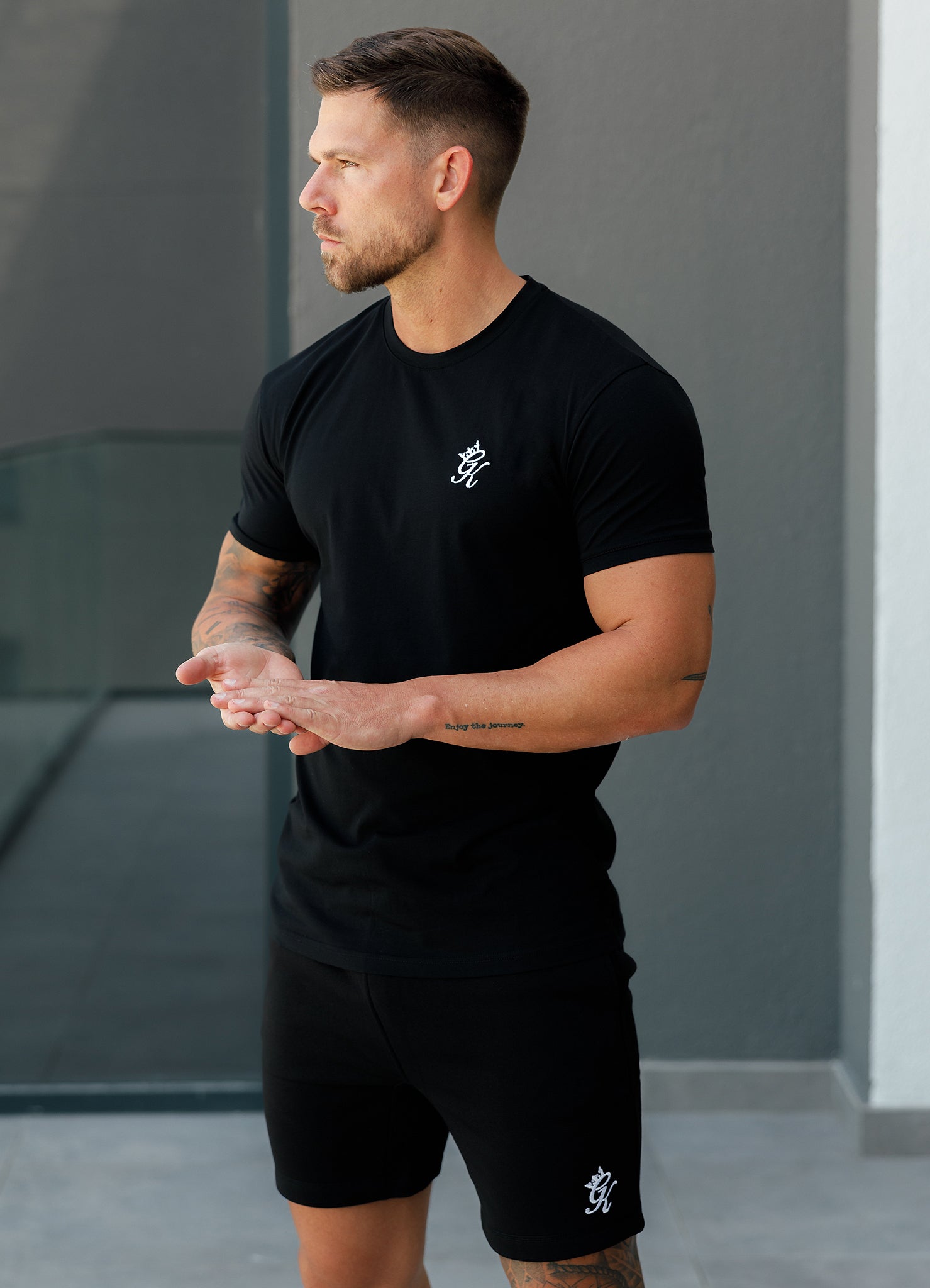 Gym King Fundamental Jersey Tee - Black S