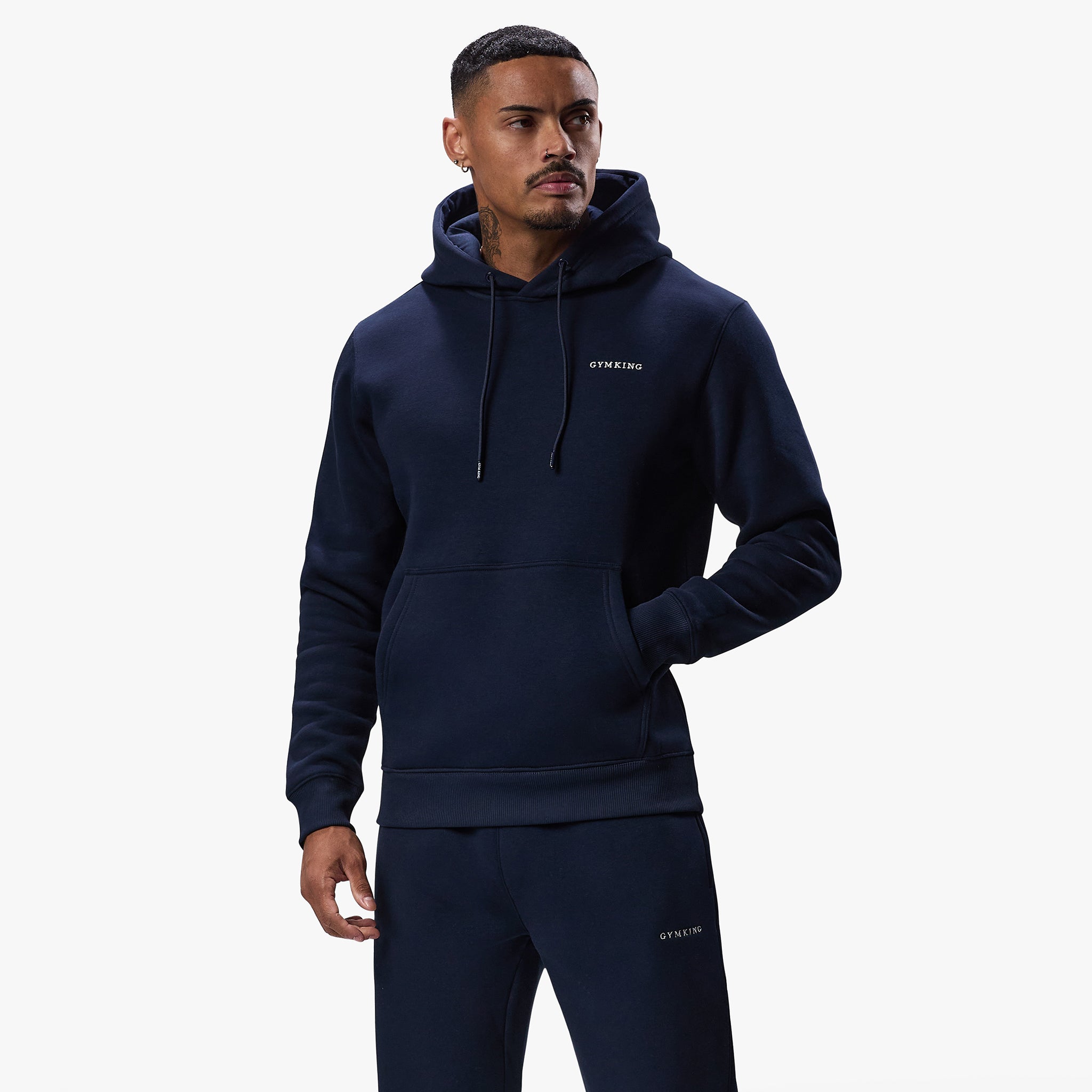 Gym King Linear Fundamental Hood - Navy Xs