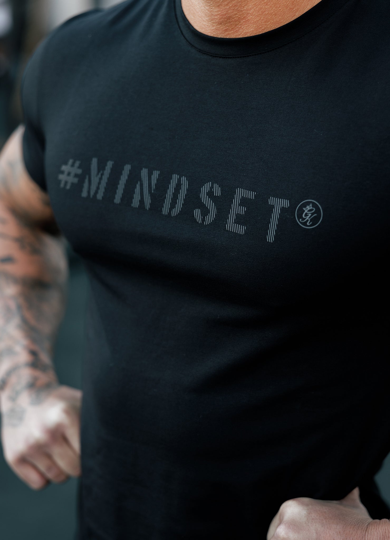 Gym King Mindset Jersey Tee - Black Xs