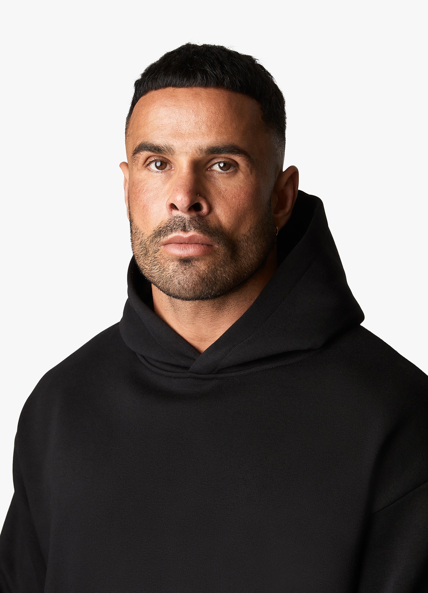 Gym King Outline Print Hood - Black Xs