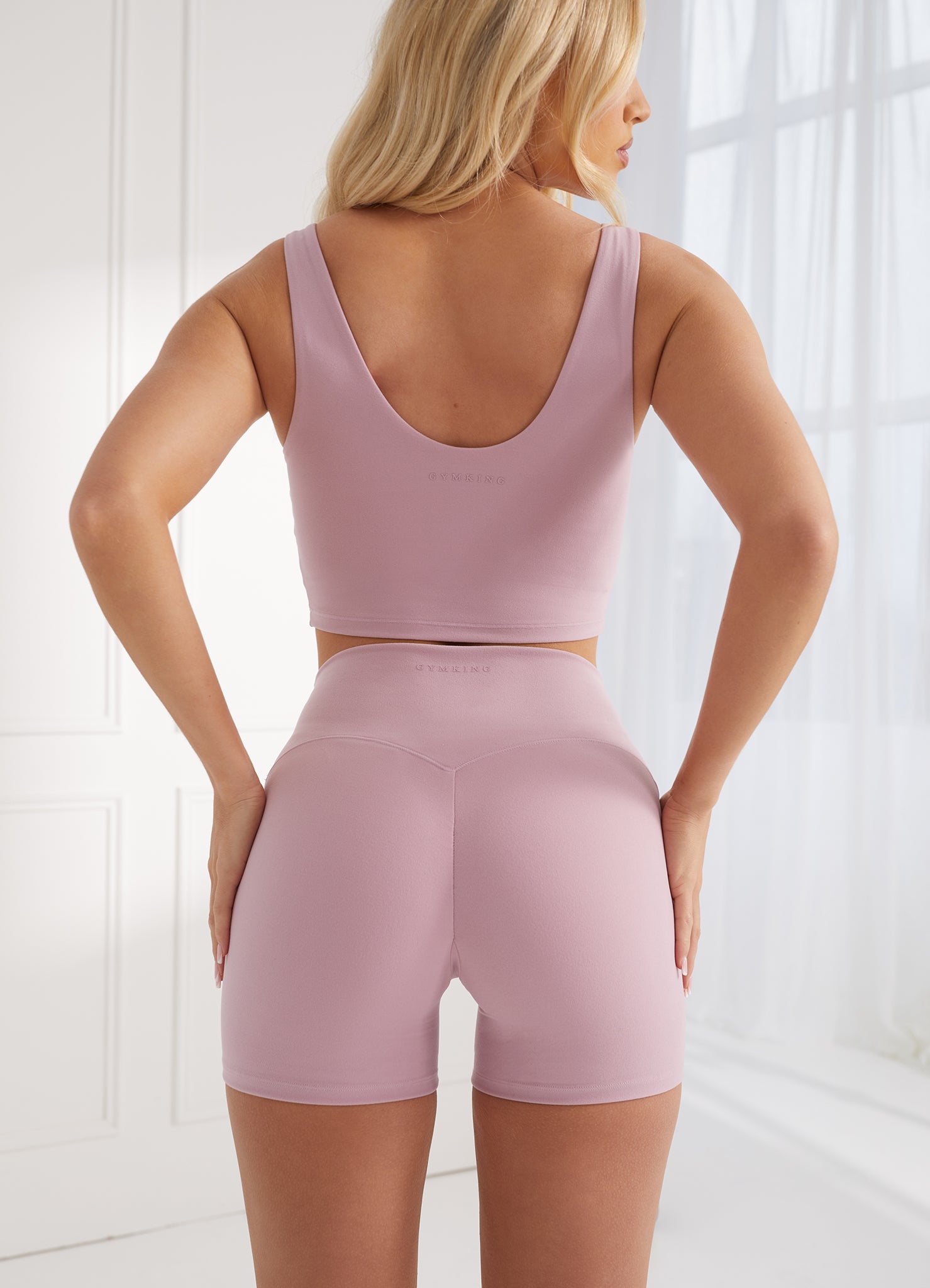 Gym King Peach Luxe 4" Short - Dusky Mauve Luxe 6