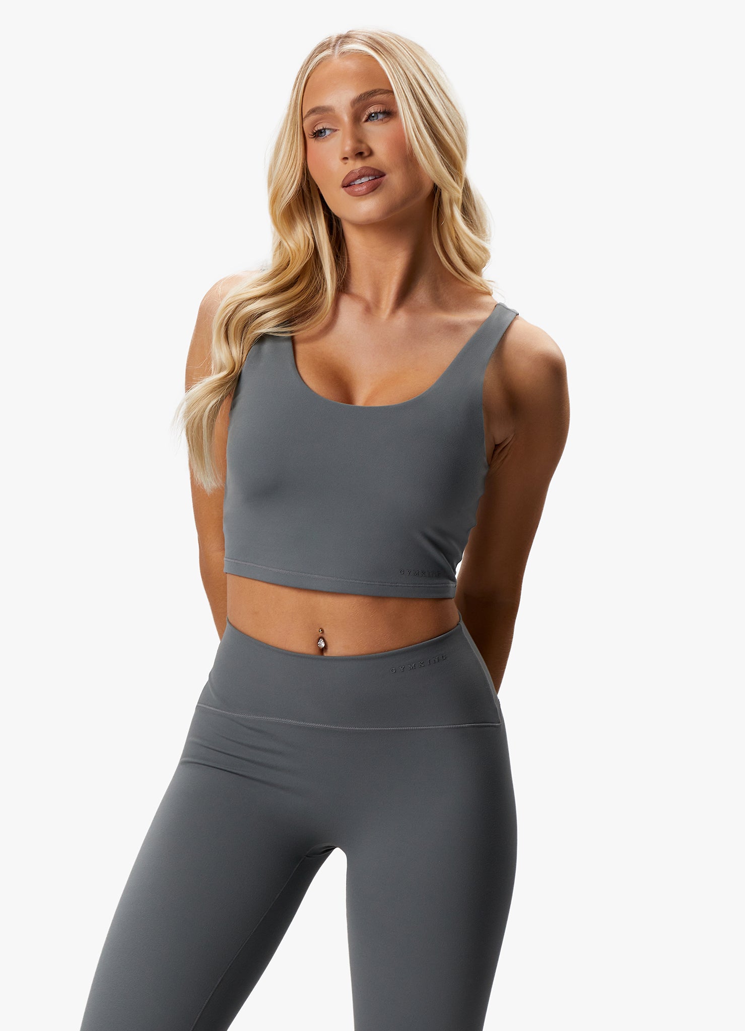 Gym King Peach Luxe Tank - Dark Sage Luxe 14