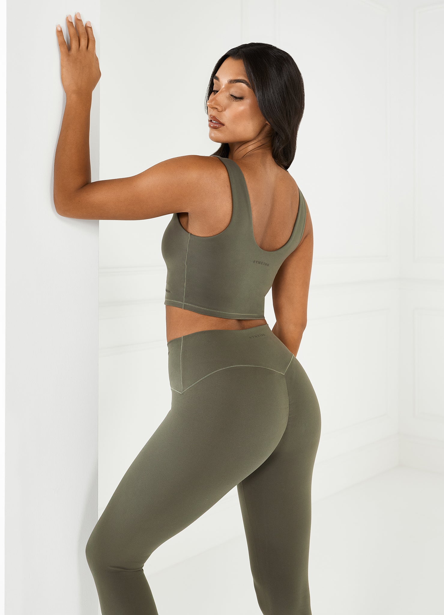 Gym King Peach Luxe Tank - Olive Luxe 6