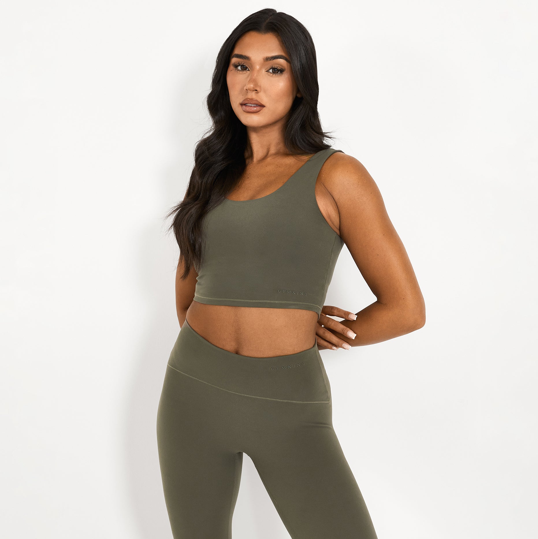 Gym King Peach Luxe Tank - Olive Luxe 6