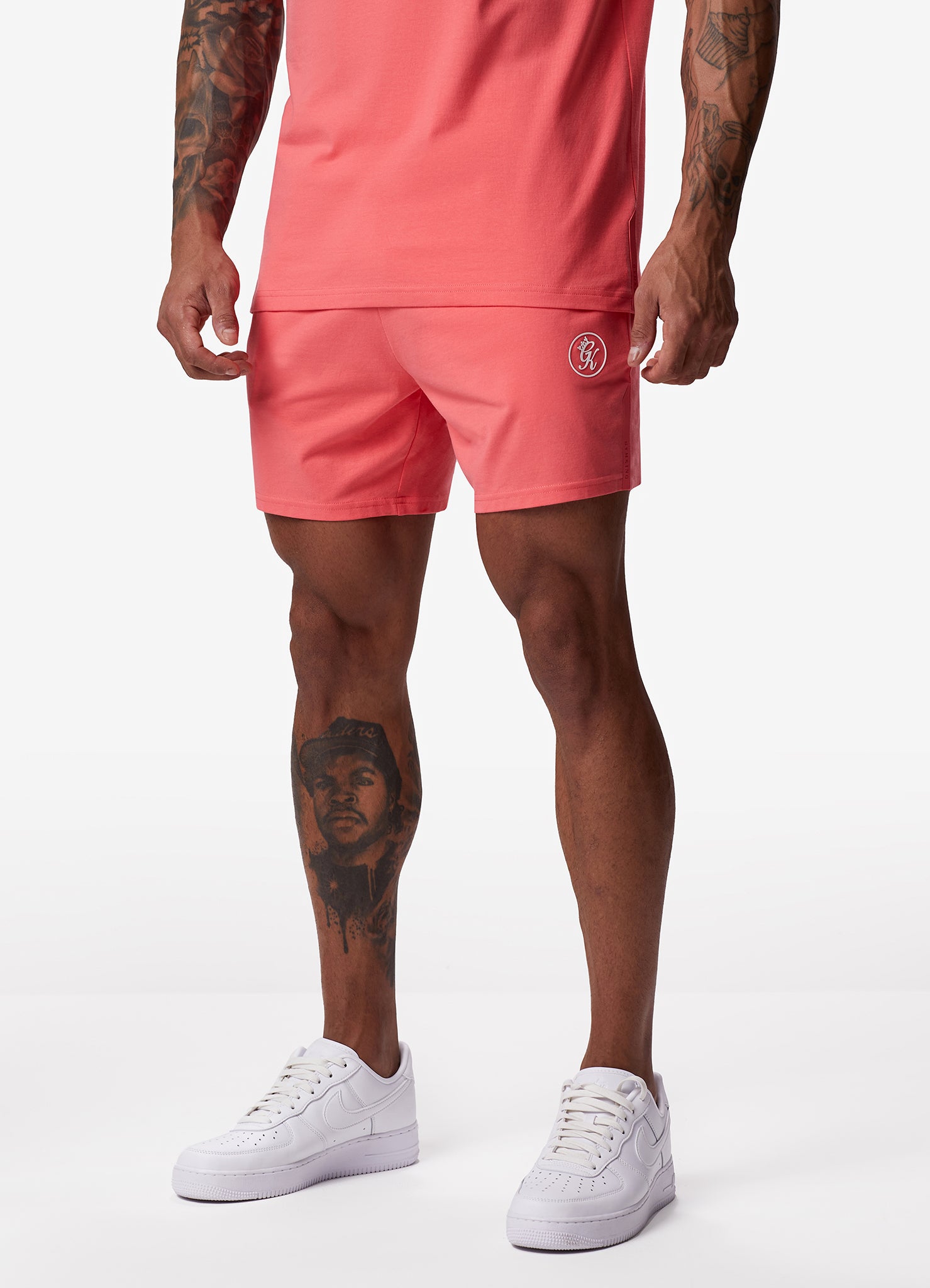 Gym King Pro Jersey Short - Coral Xs