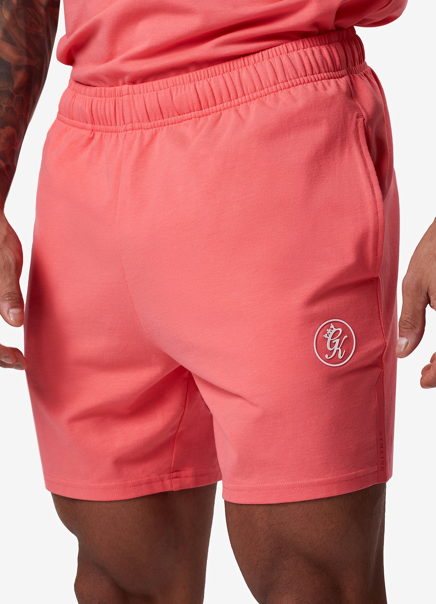 Gym King Pro Jersey Short - Coral Xs