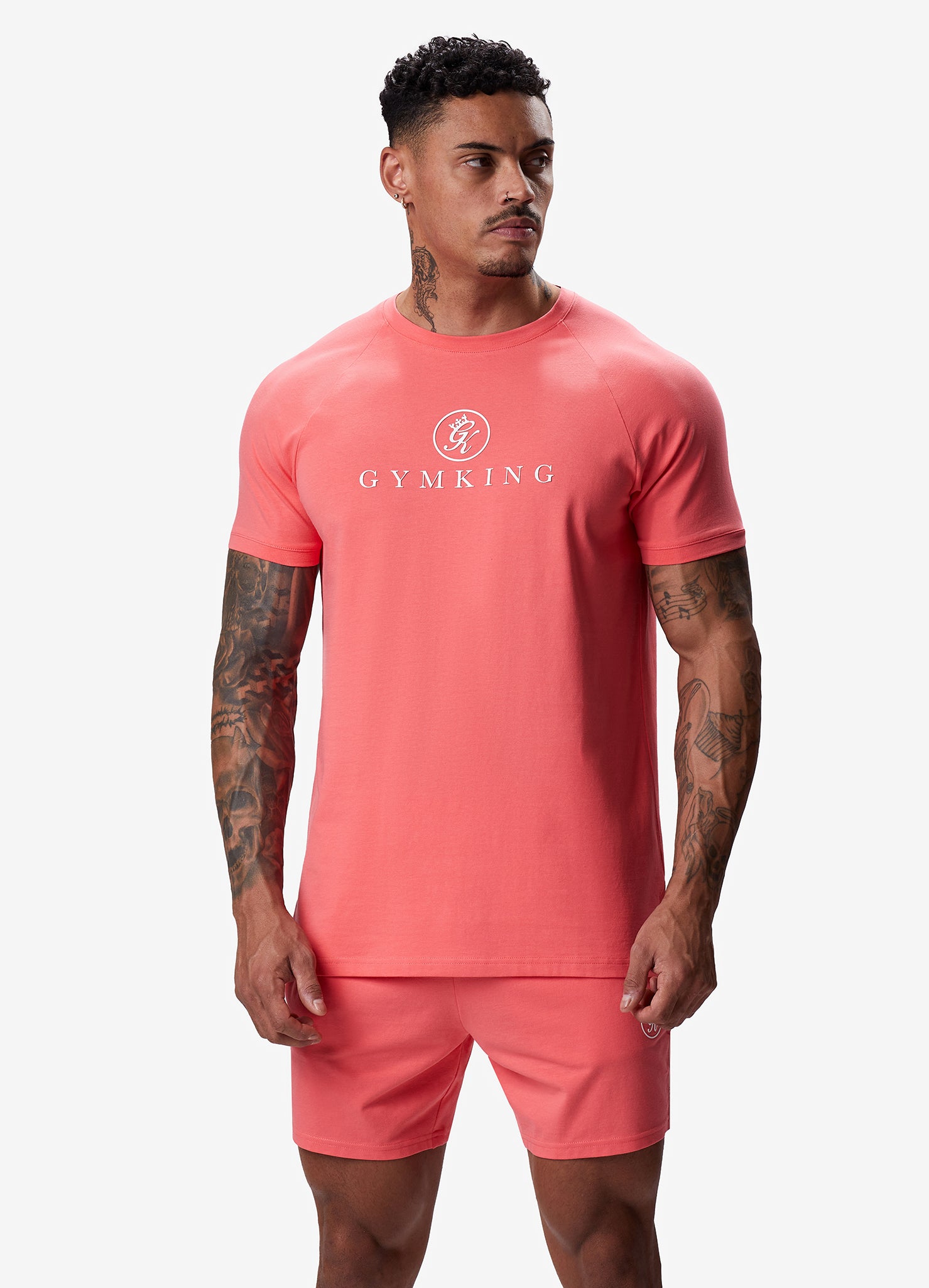 Gym King Pro Jersey Tee - Coral S