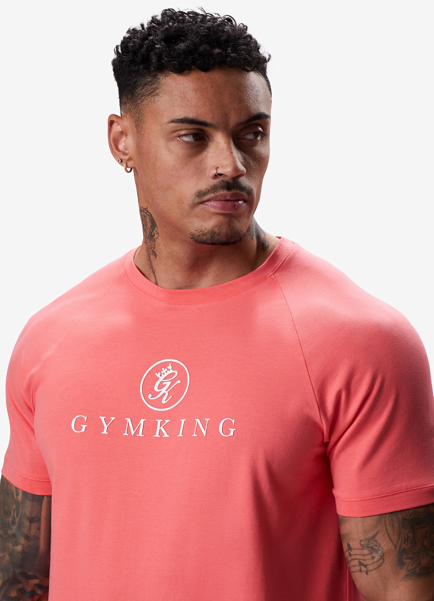 Gym King Pro Jersey Tee - Coral S