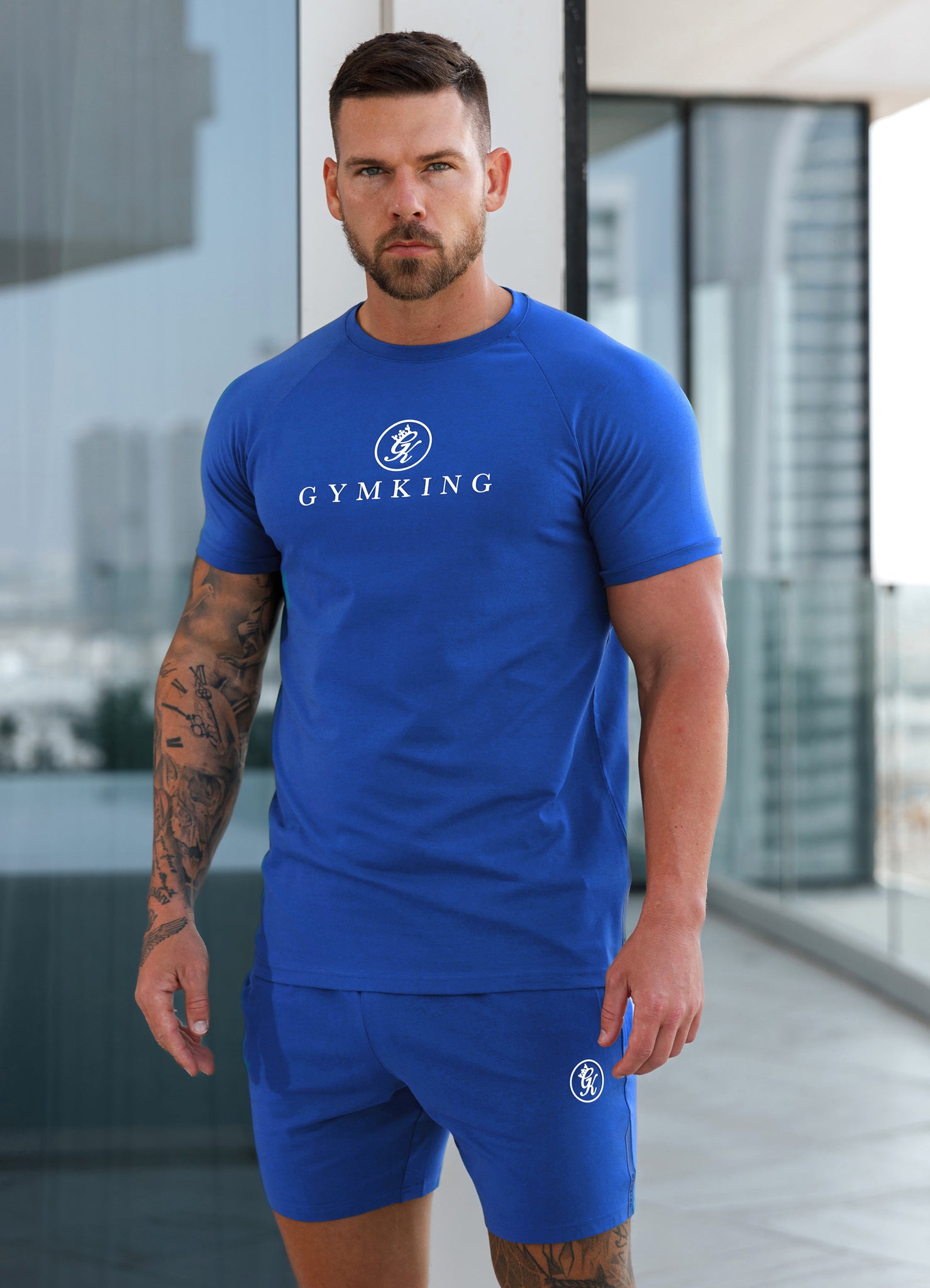 Gym King Pro Logo Jersey Short - Ultramarine M