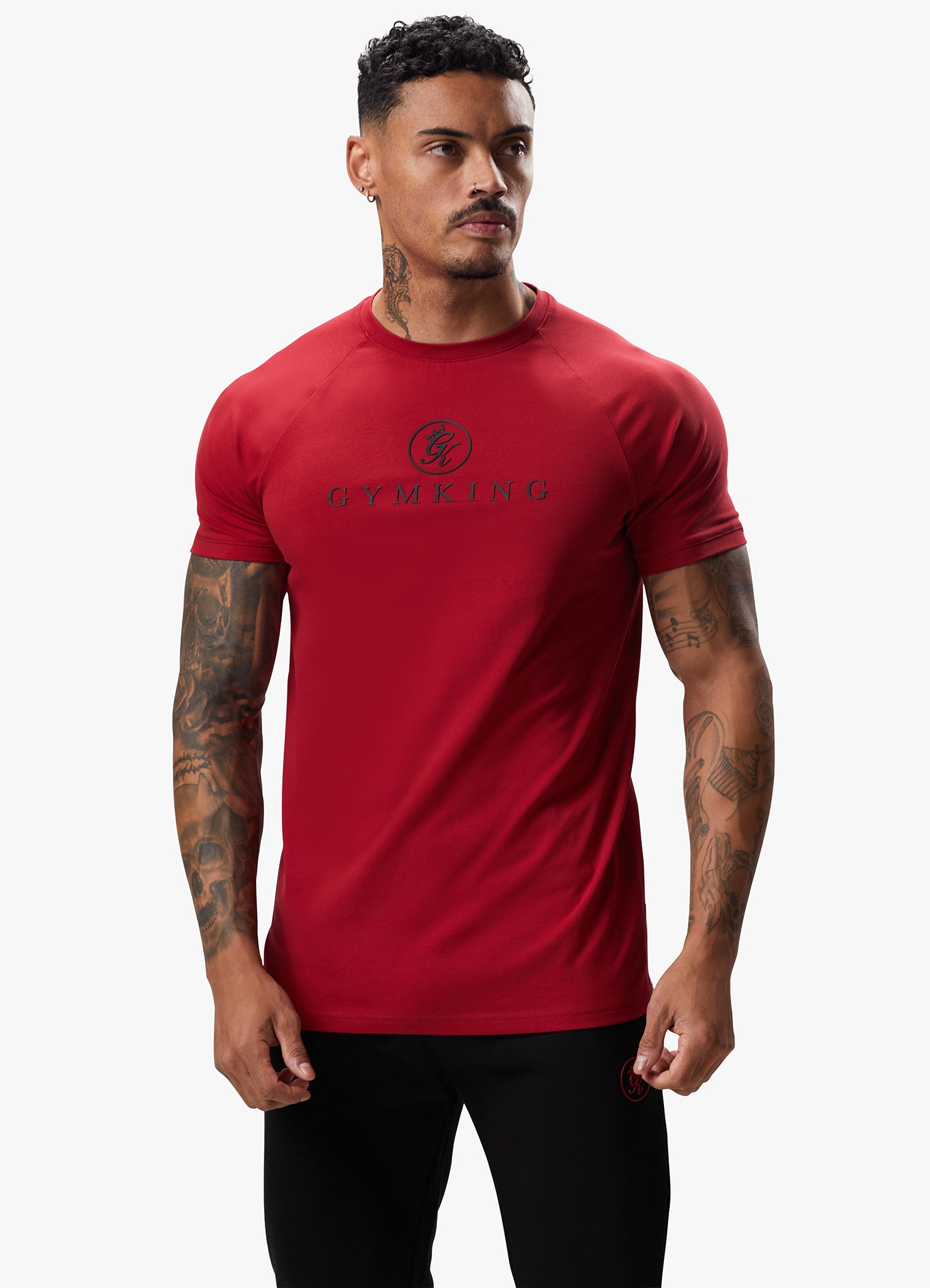 Gym King Pro Logo Jersey Tee - Red Xs