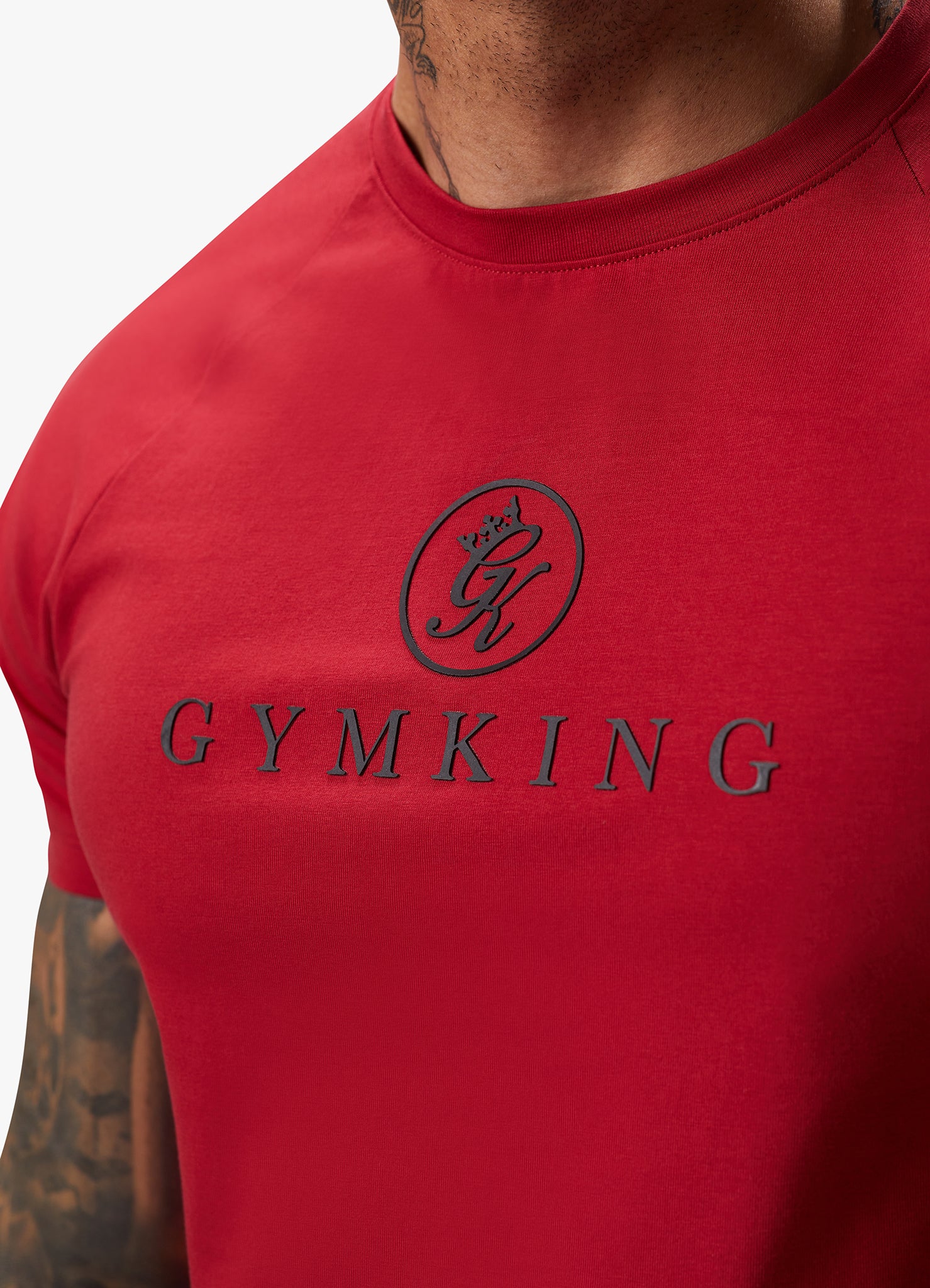 Gym King Pro Logo Jersey Tee - Red Xs