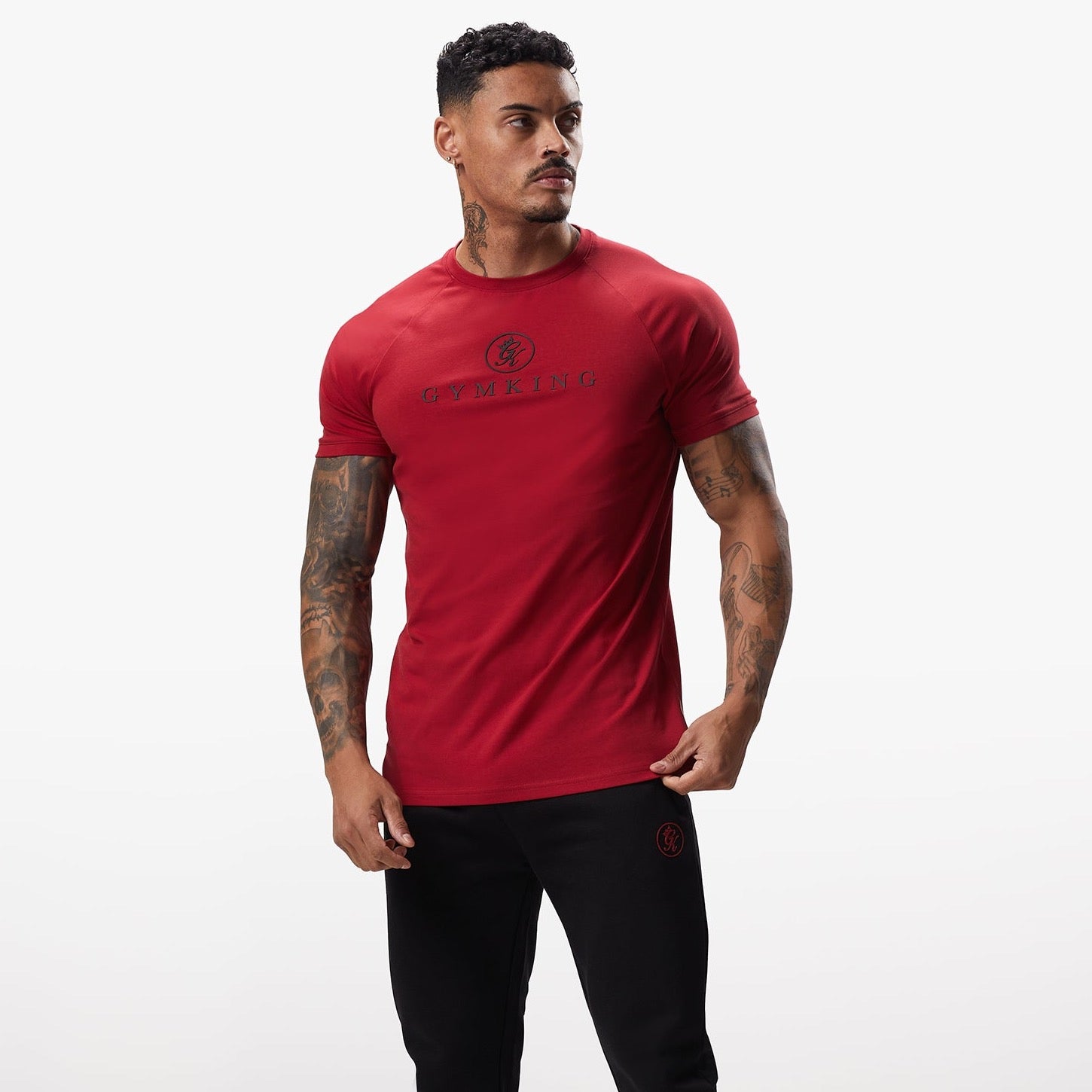 Gym King Pro Logo Jersey Tee - Red Xs