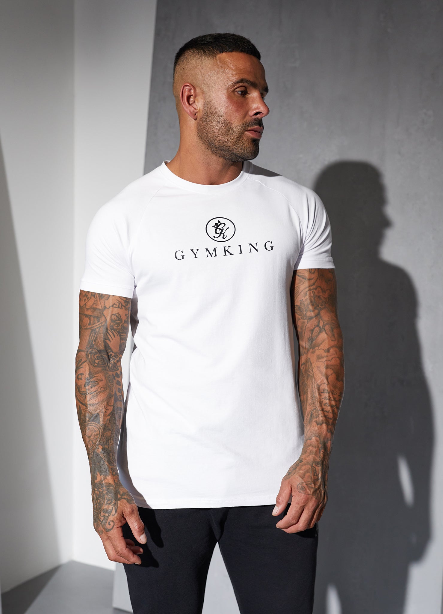 Gym King Pro Tee - White Xs