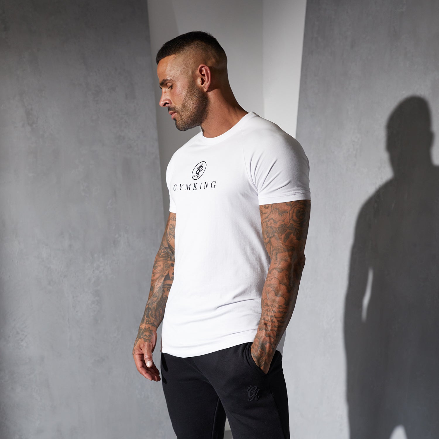 Gym King Pro Tee - White Xs