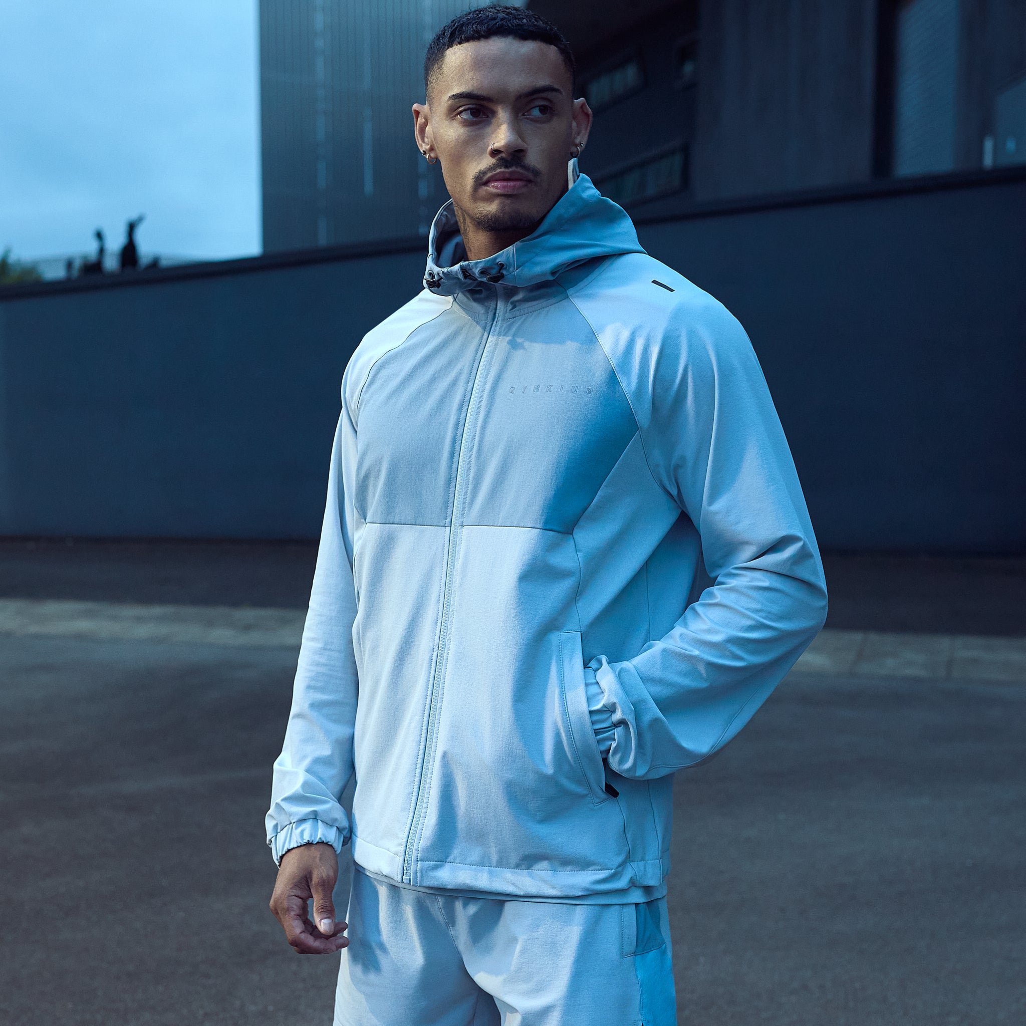 Gym King React Woven Jacket - Light Grey Xs