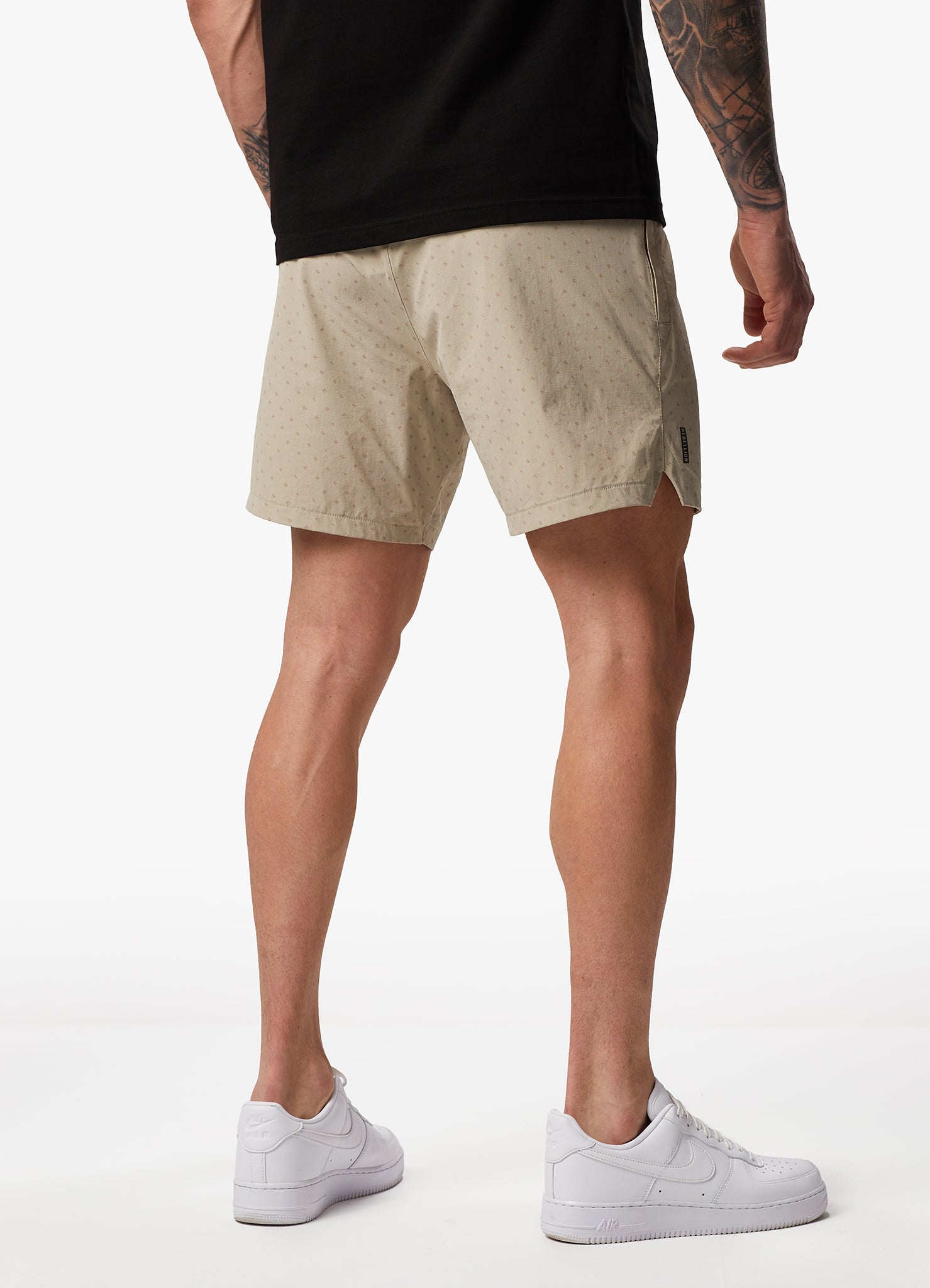 Gym King Rebellion AOP Cargo Shorts - Sandstone Xs