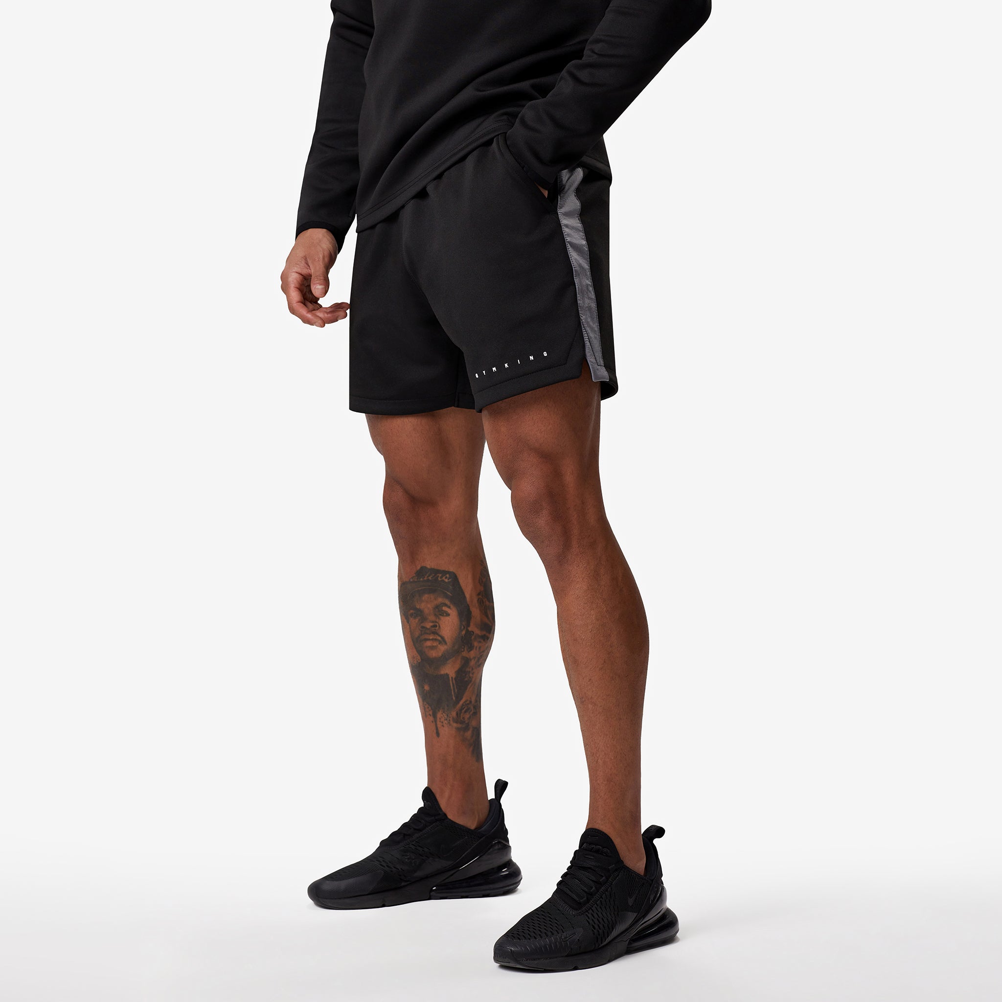 Gym King Rebellion Crush Short - Black Xs