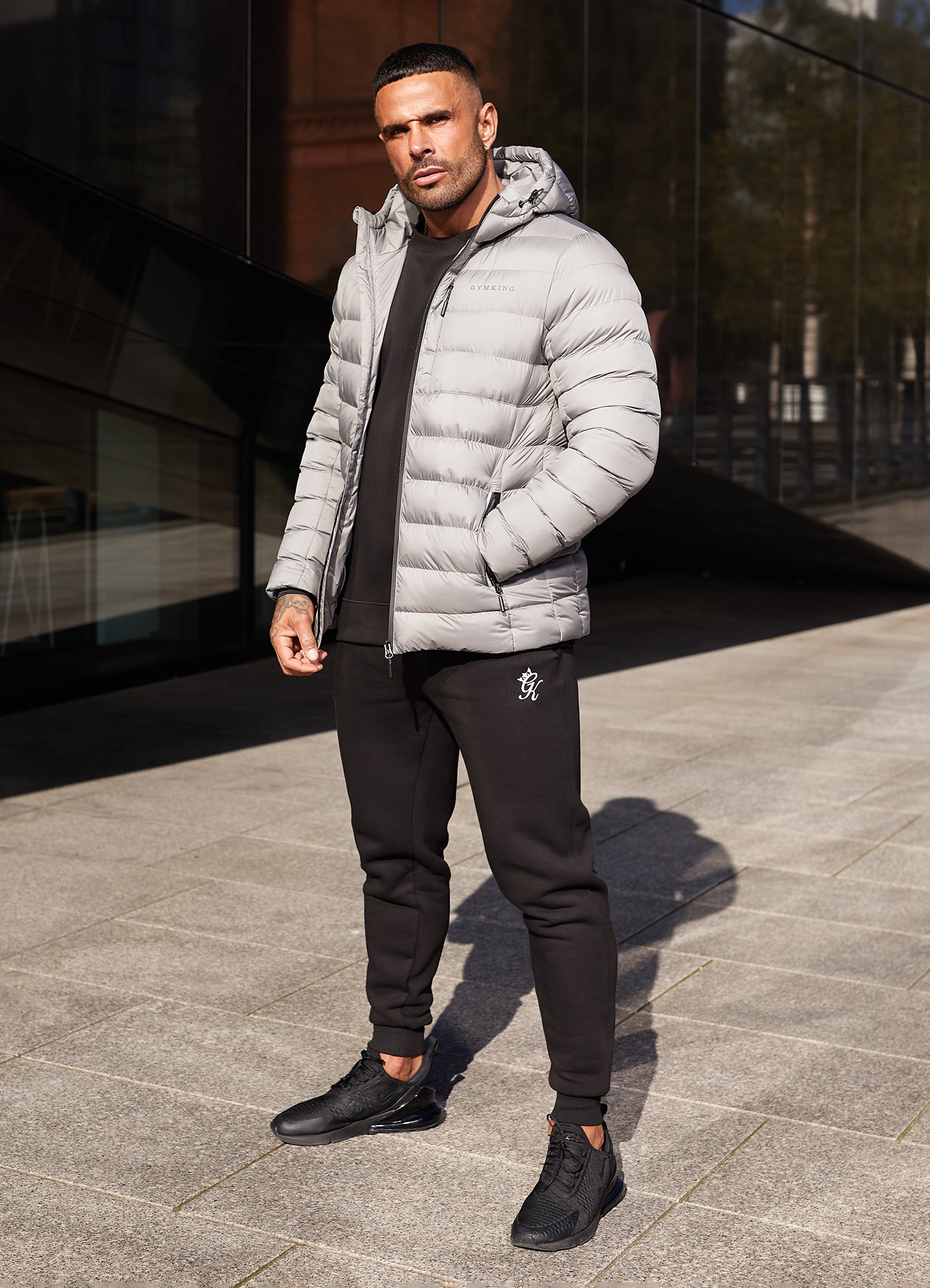 Gym King Reflect Puffer Jacket - Light Grey S