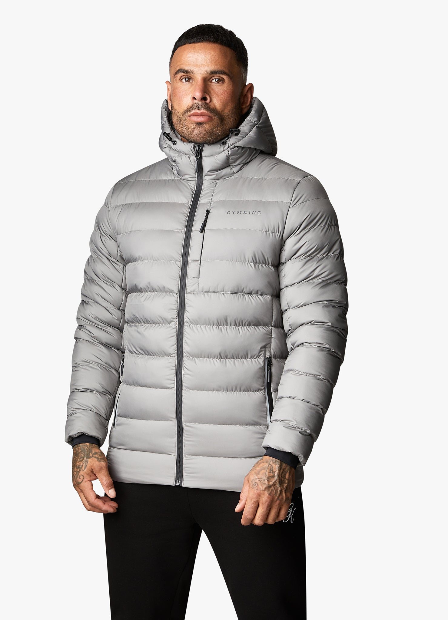 Gym King Reflect Puffer Jacket - Light Grey S