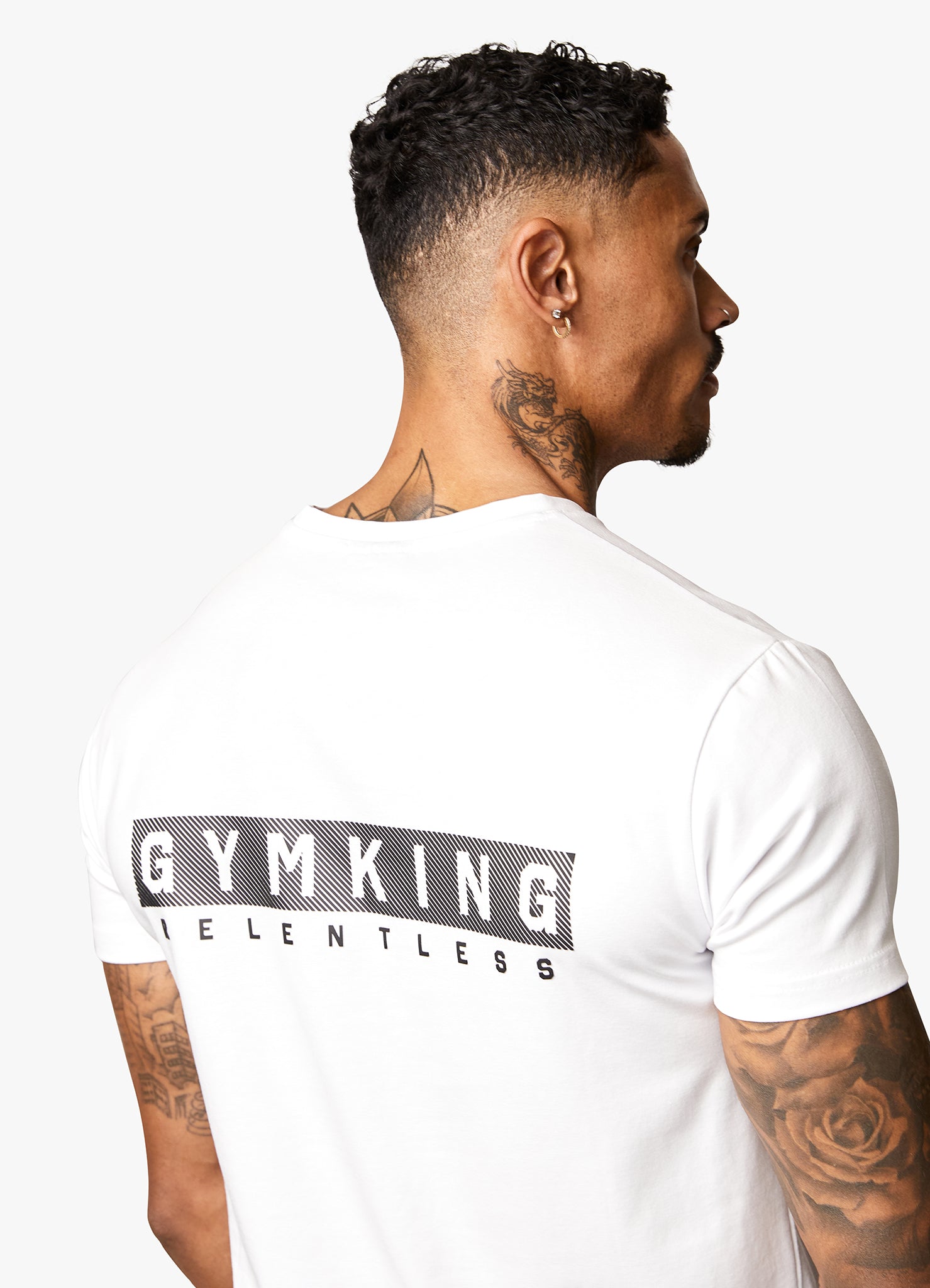 Gym King Relentless Tee - White S