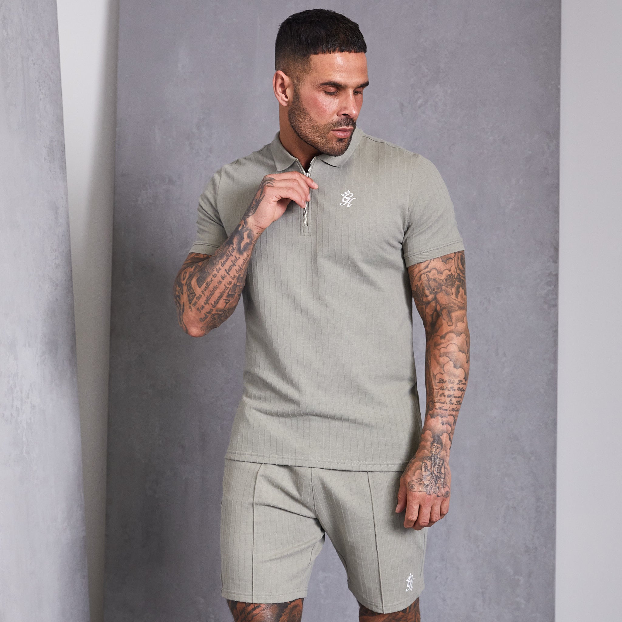 Gym King Riviera Signature Polo - Khaki L