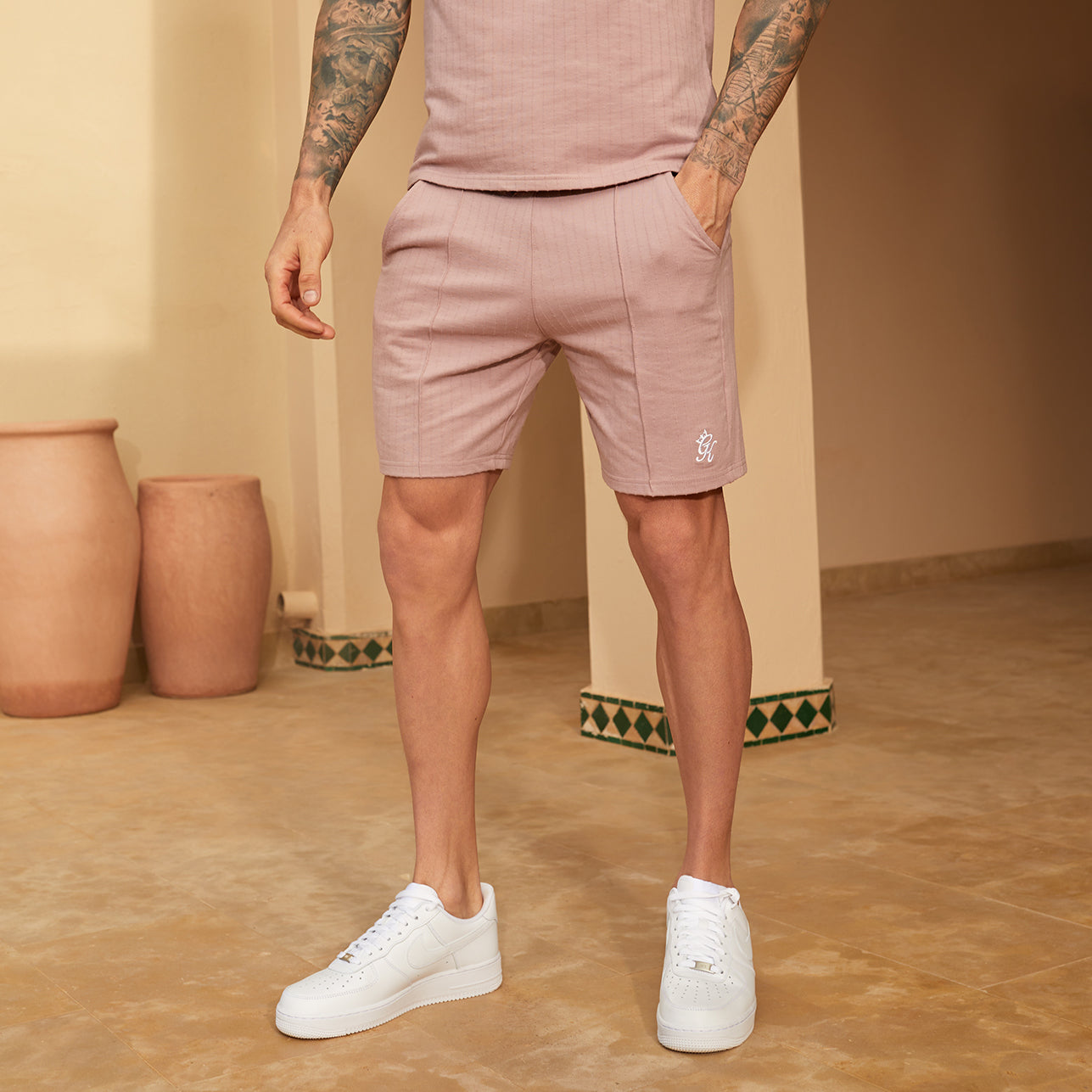 Gym King Riviera Signature Short - Dusky Pink S