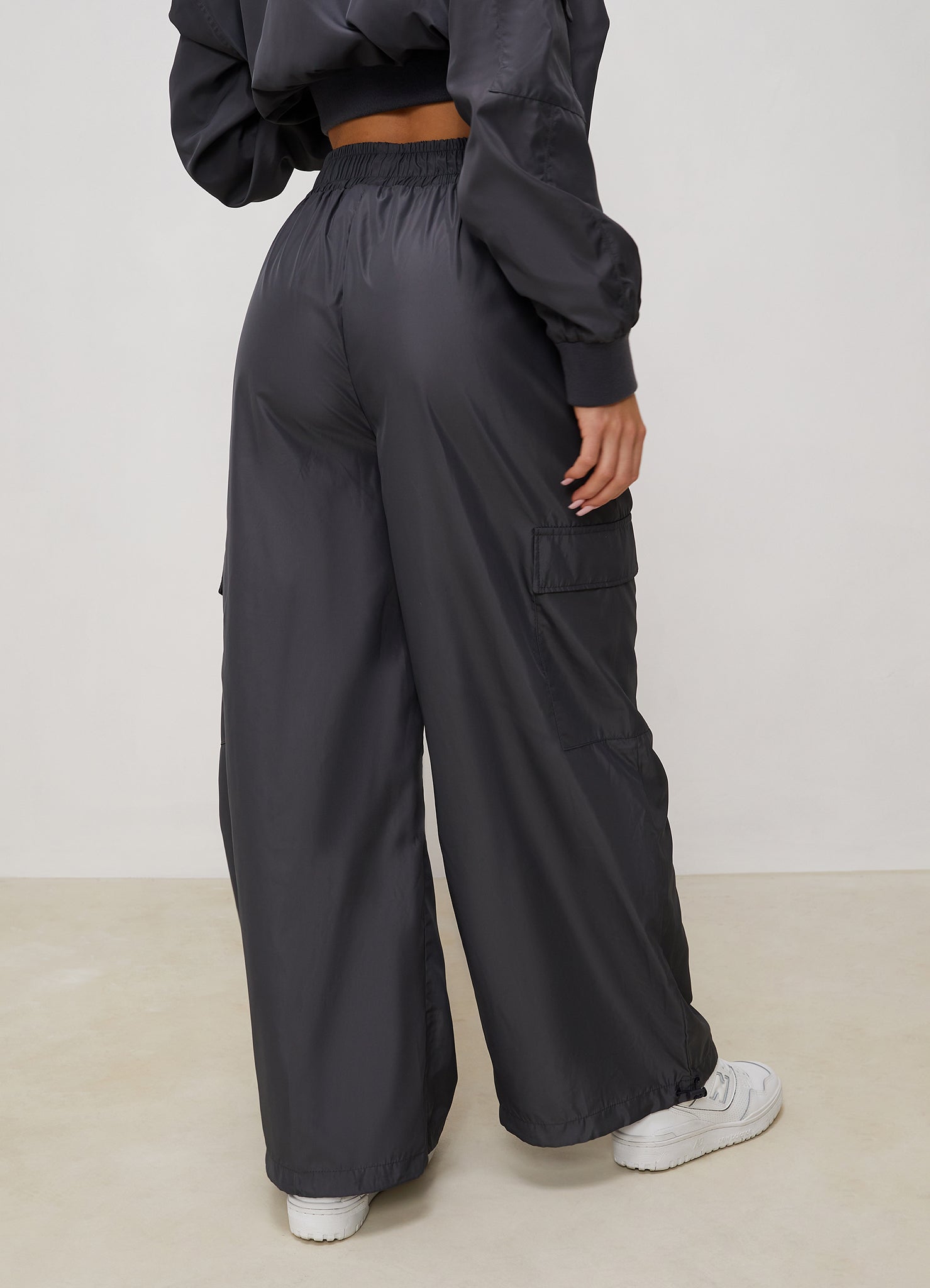 Gym King Satin Cargo Pants - Graphite 6