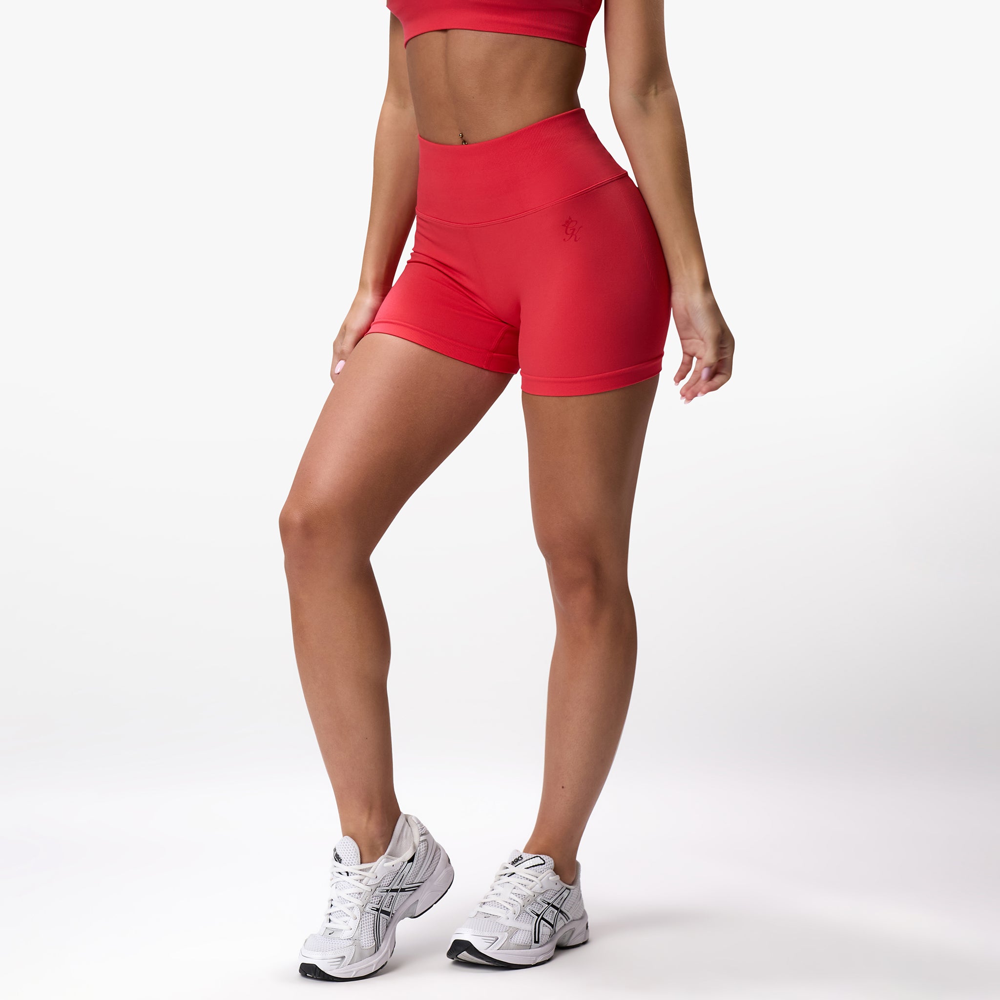 Gym King Sculpt Seamless 3" Short - Coral Red 6-8