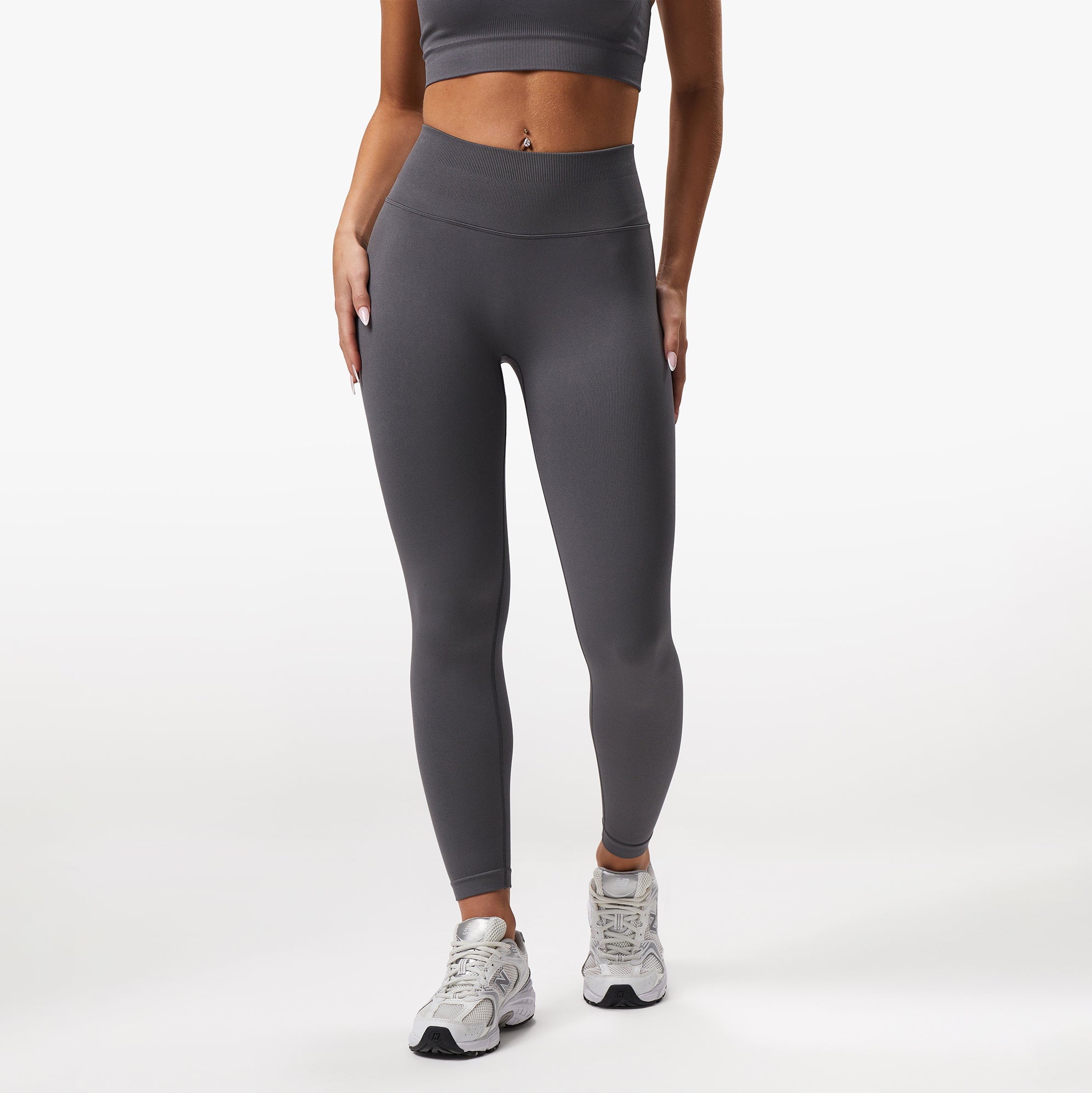 Gym King Sculpt Seamless Legging - Space Grey 6-8