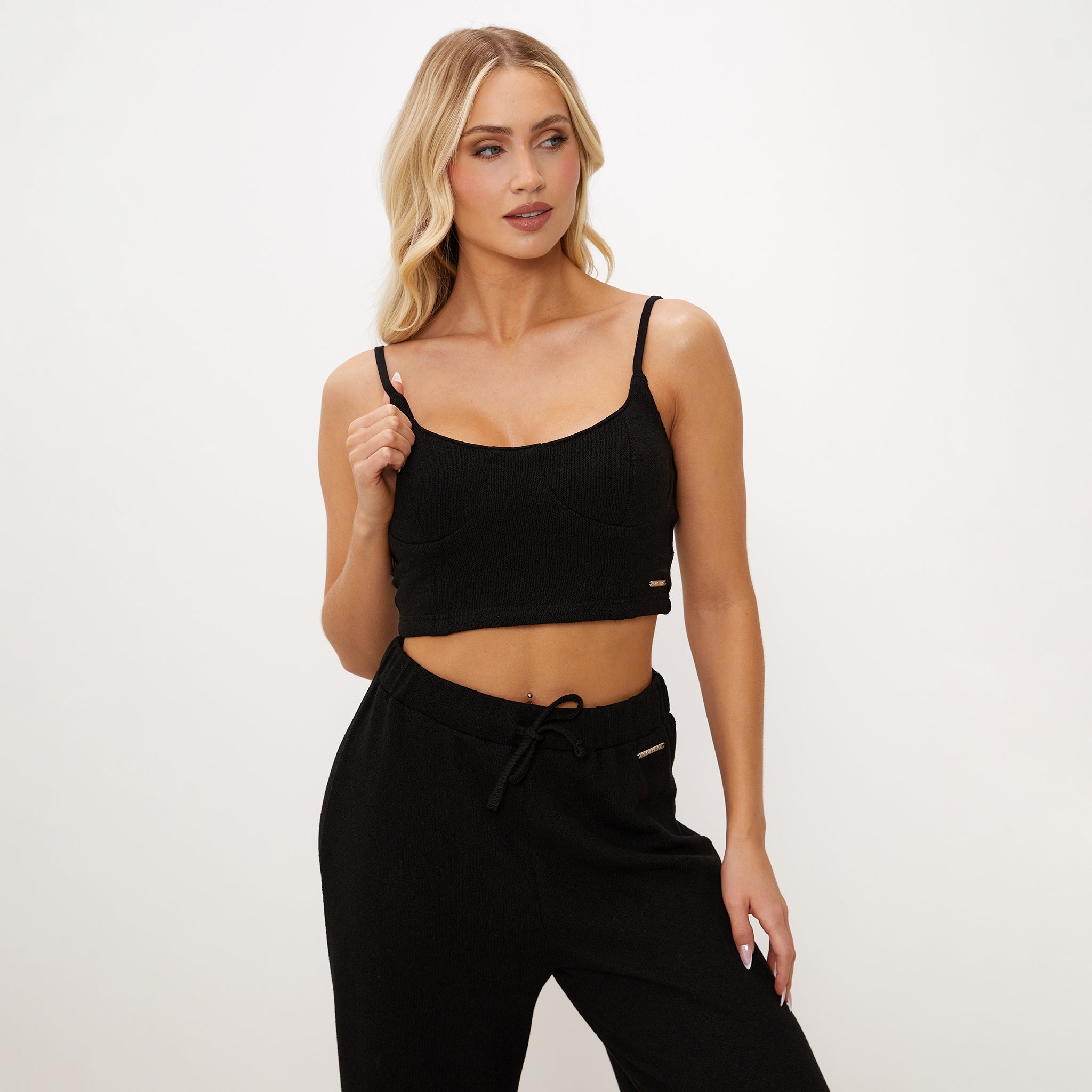 Gym King Signature Knit Bralette - Black 6