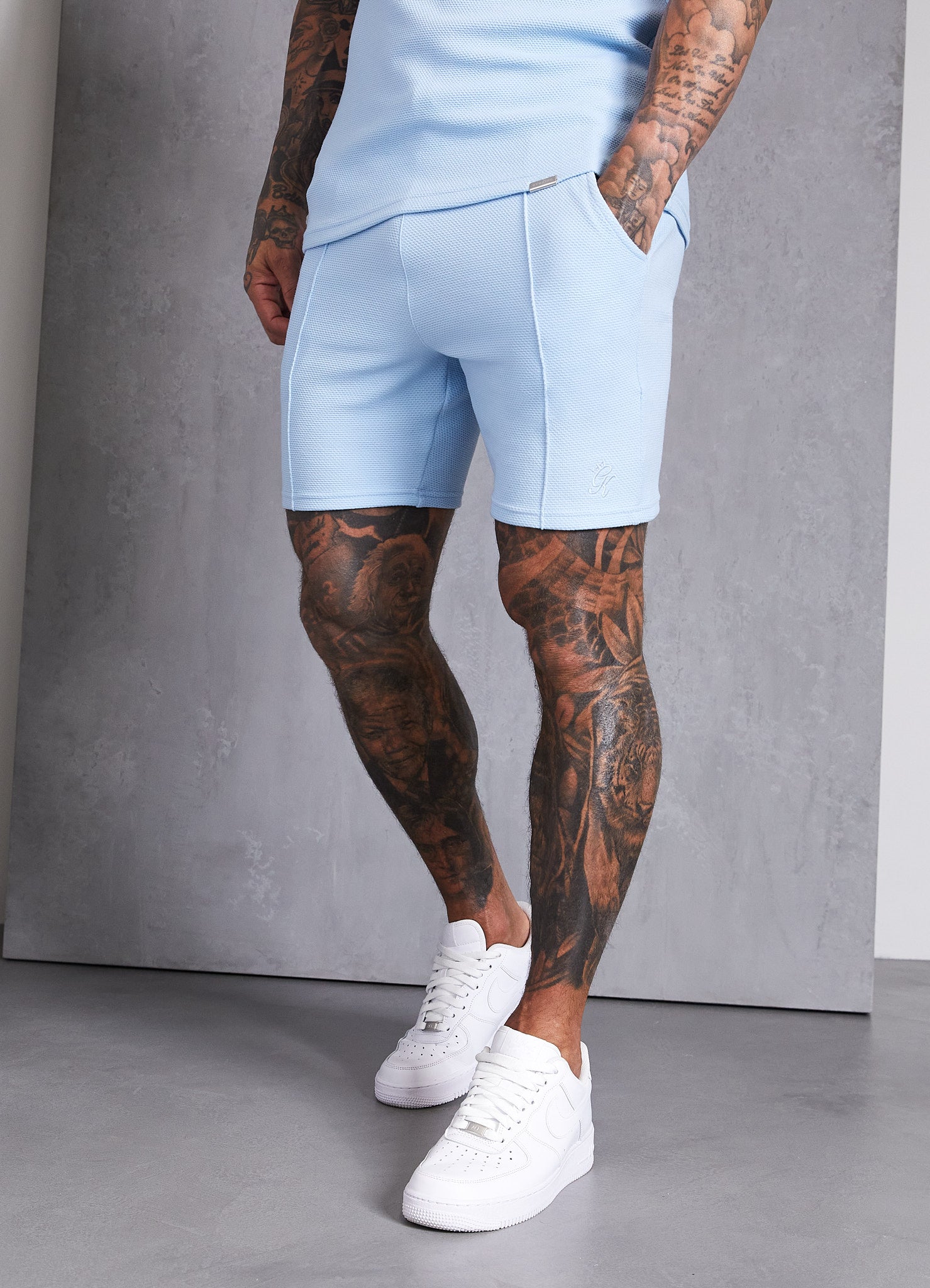 Gym King Signature Texture Short - Cloud Blue Xl