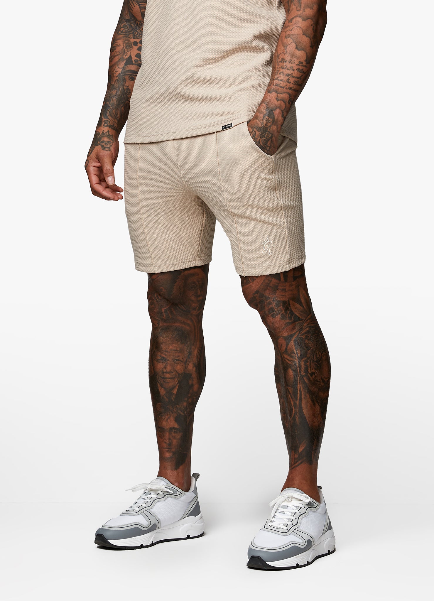 Gym King Signature Texture Short - Stone M