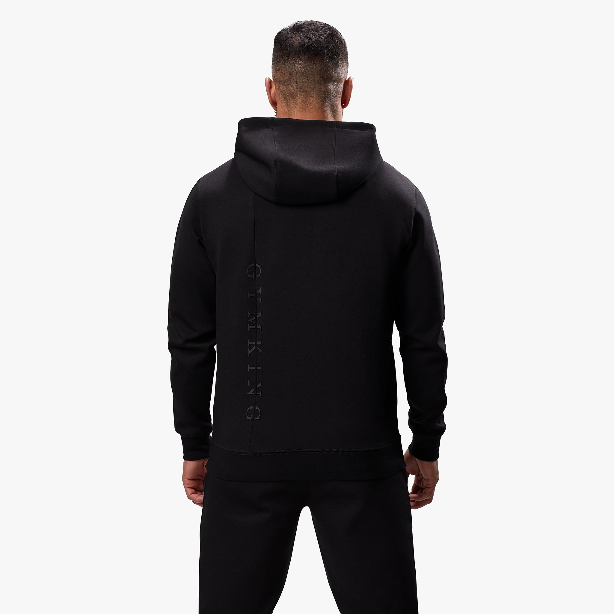 Gym King Split Linear Hood - Black Xs