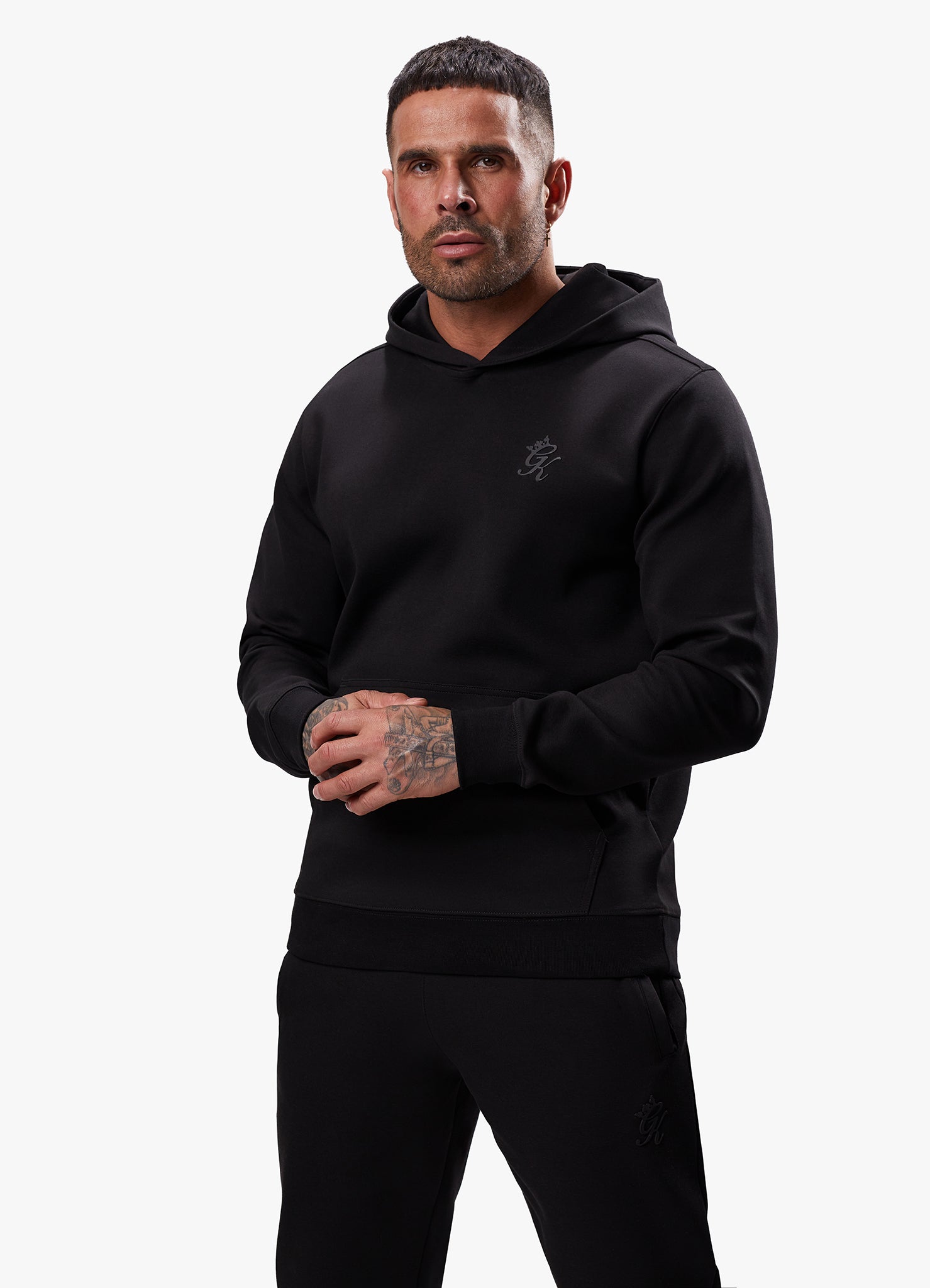 Gym King Split Linear Hood - Black Xs