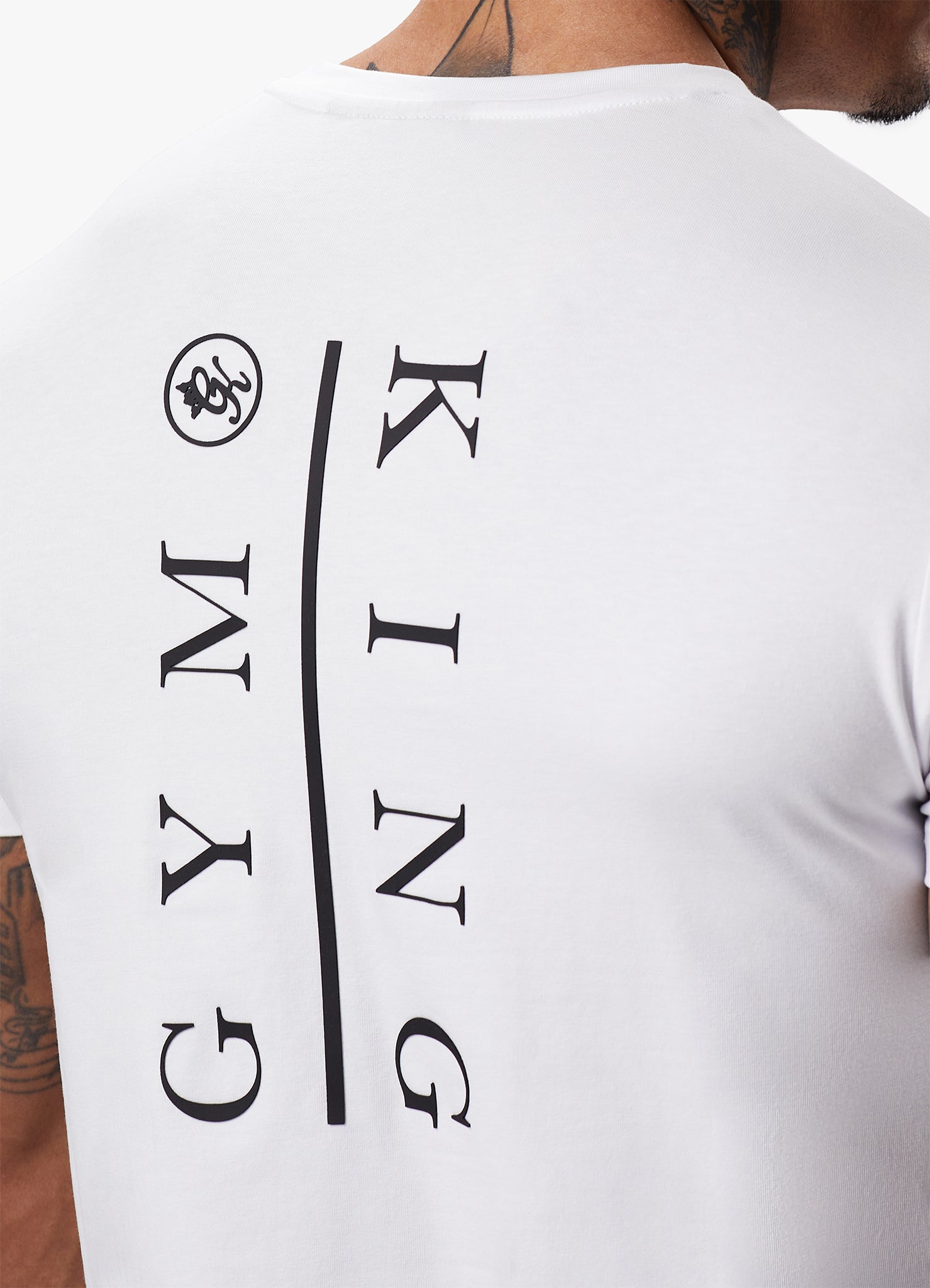 Gym King Split Tee - White S